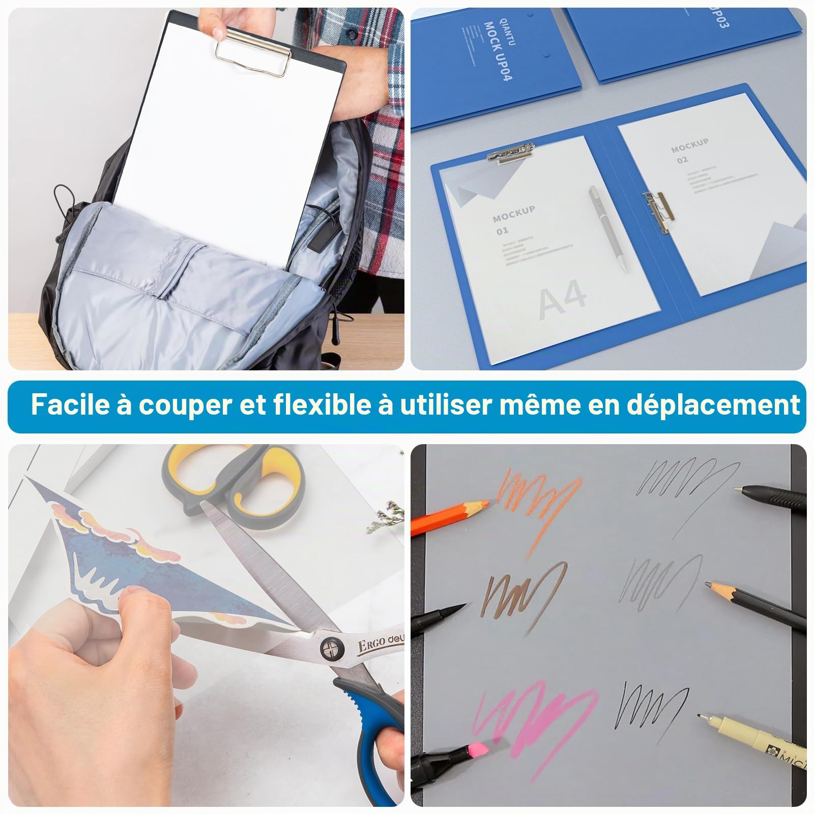 Kievano Papier Calque Imprimable A4 110 g/m² – 100 Feuilles Papier Transparent Épais pour Imprimante Jet d’Encre & Laser, Dessin, Architecture, Couture, DIY