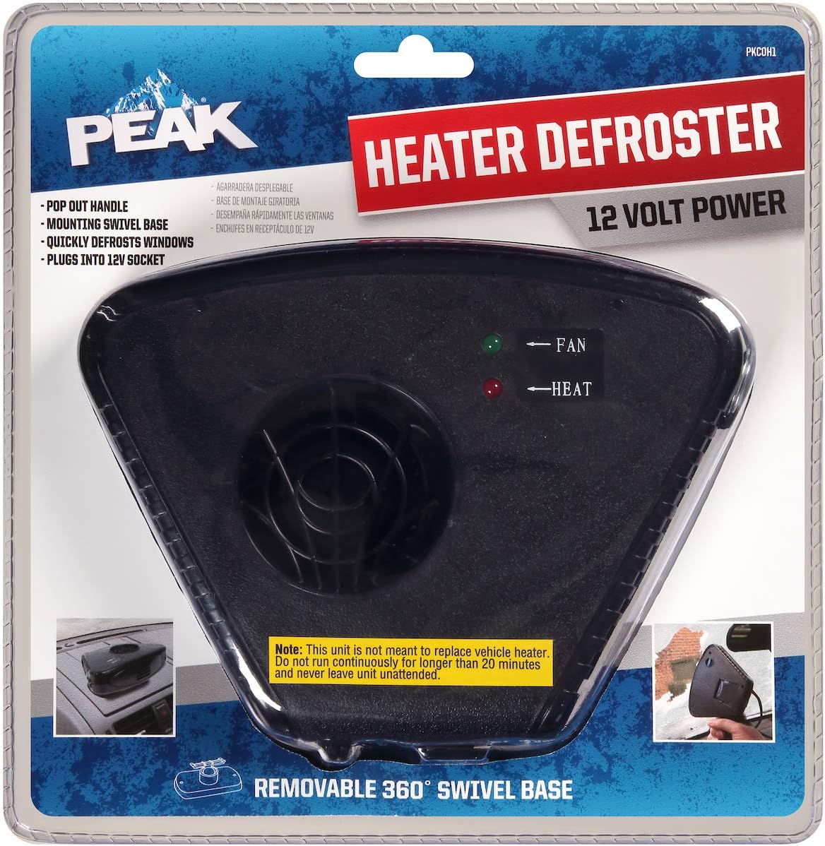 PEAK Automotive Heater and Windshield Defroster, 12 Volt Power