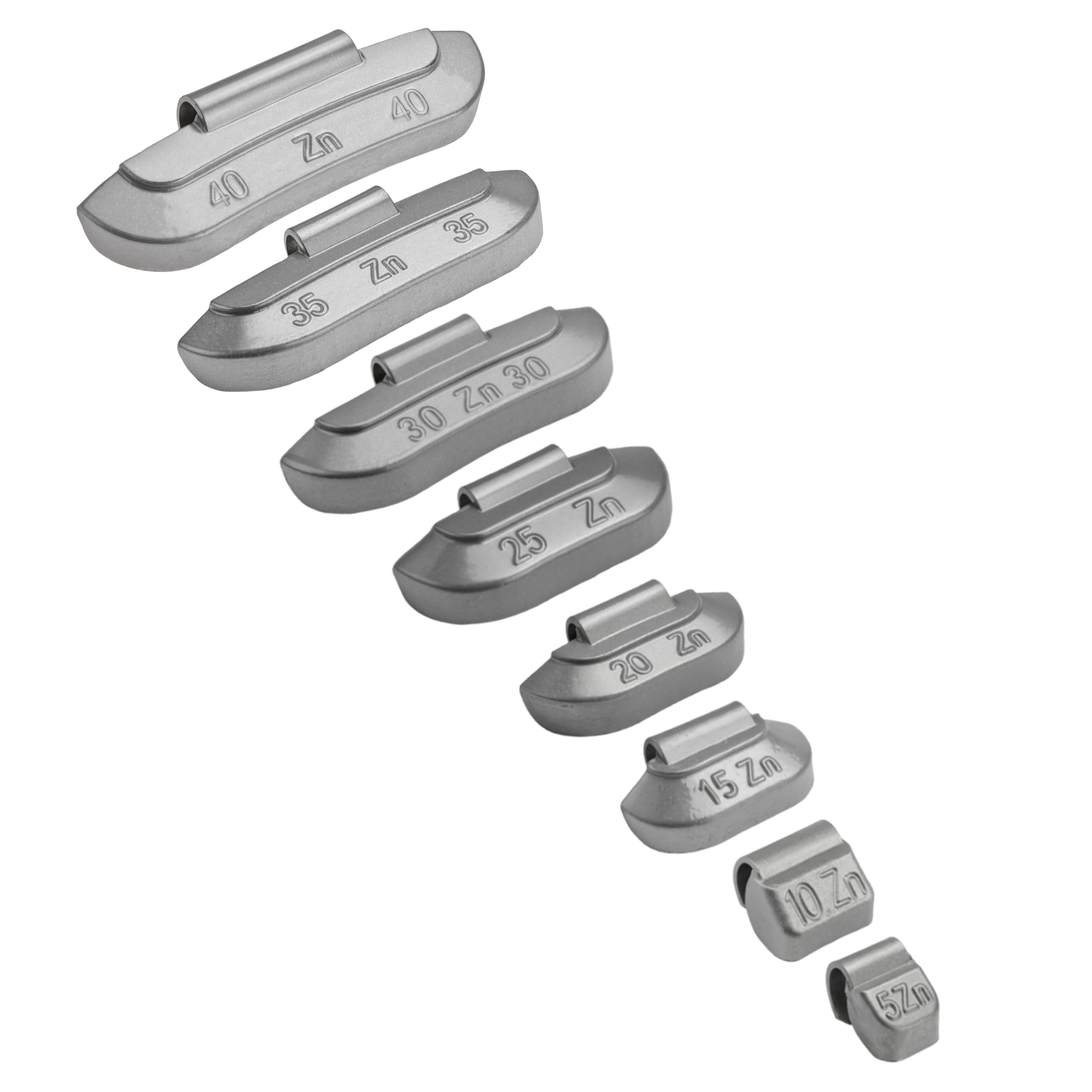 Stix Schlaggewichte Set 5-45g für Stahlfelgen - 450 STK Zink Wuchtgewichte