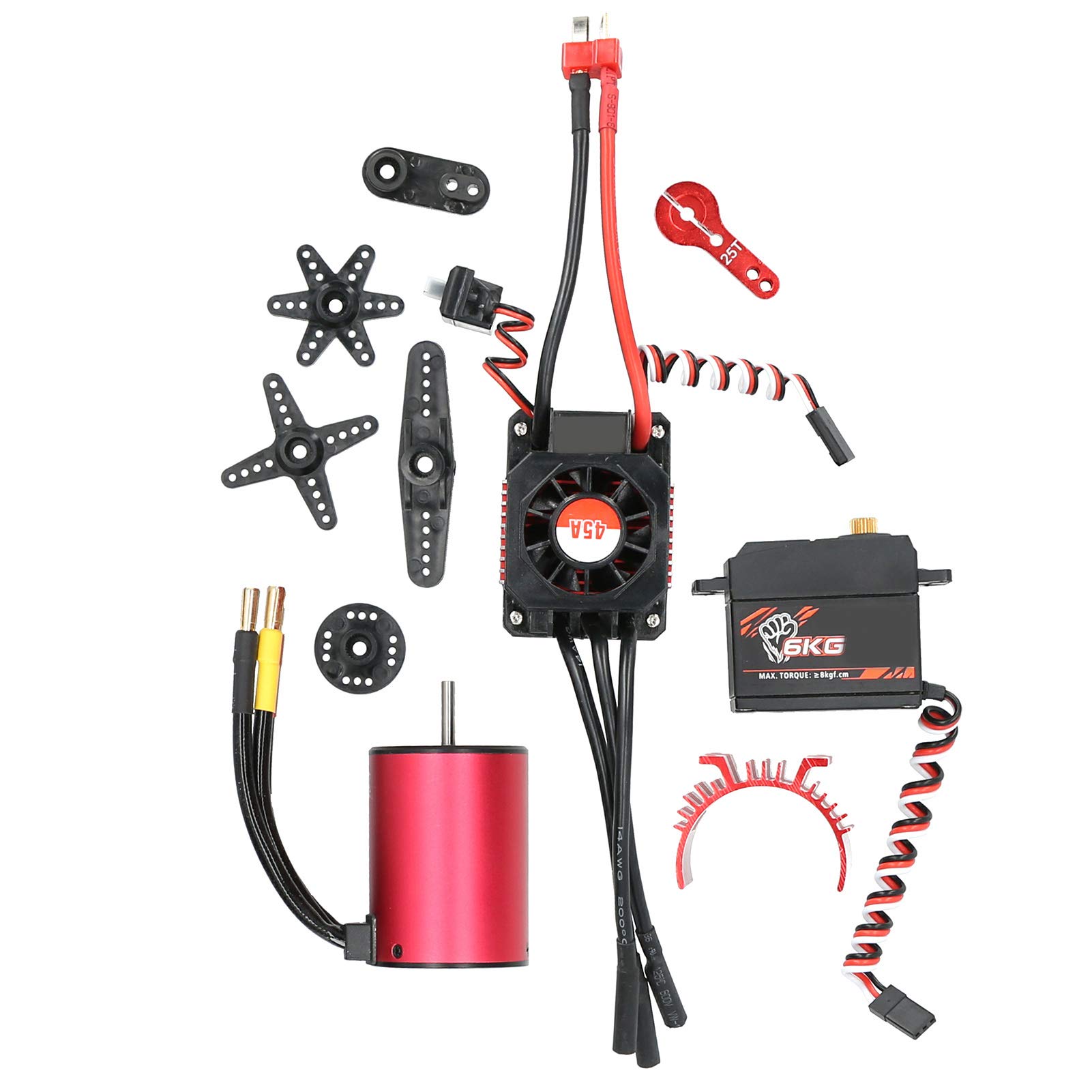 Changor 3650 Bezszczotkowy Silnik 3100KV z 45A ESC i metalową przekładnią