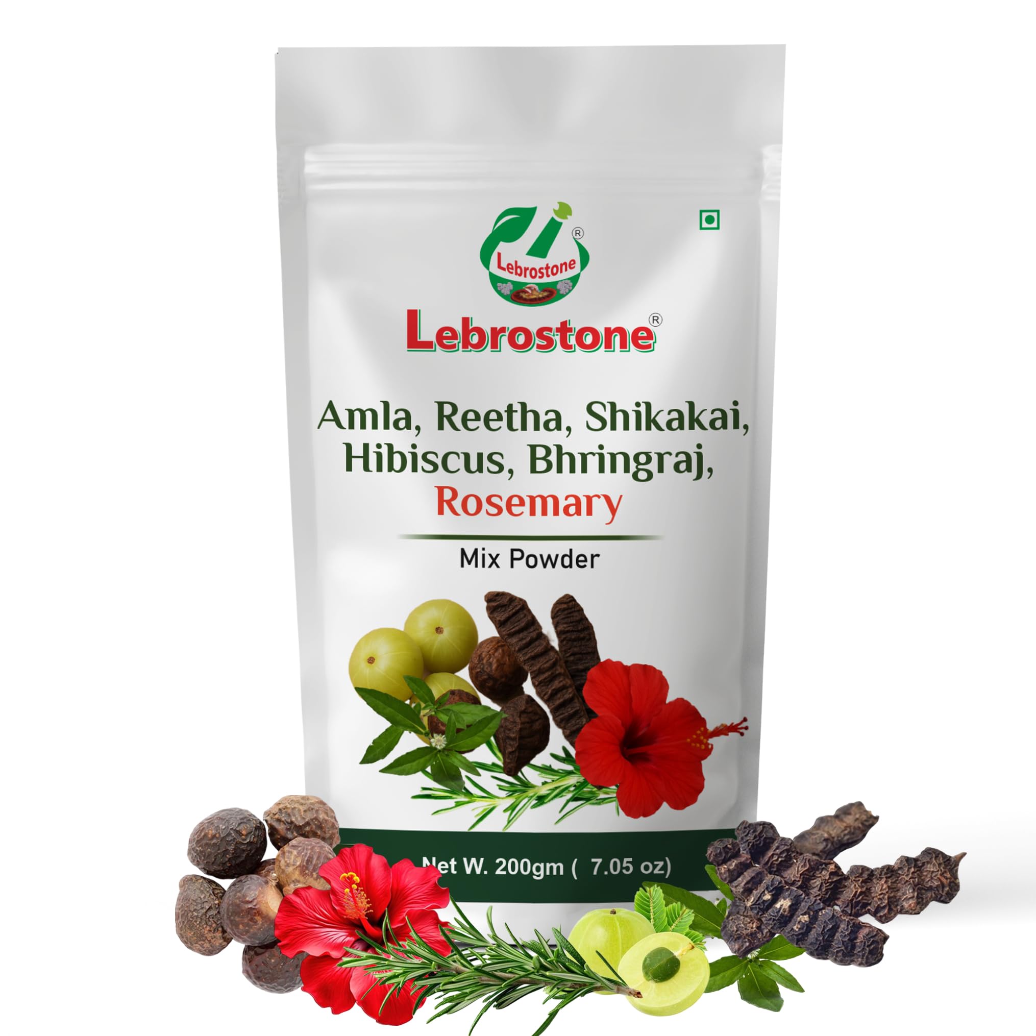 Herbal Dry Shampoo Powder with Amla, Reetha, Shikakai, Rosemary, Hibiscus & Bhringraj | Natural Hair Cleanser for Hair Growth & Dandruff Control | 200g-image-0