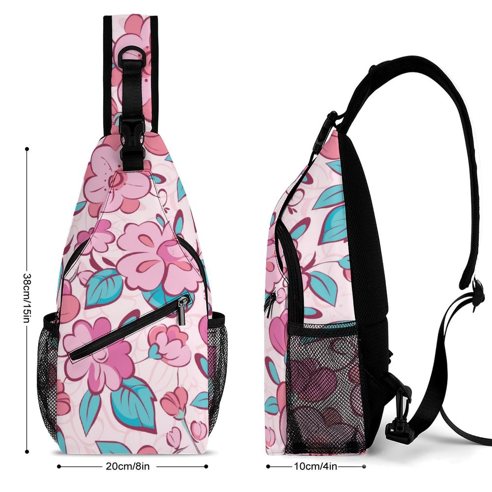 Amazon.co.jp: ボディバッグ ピンク 花柄 (3) ショルダーバッグ 斜め