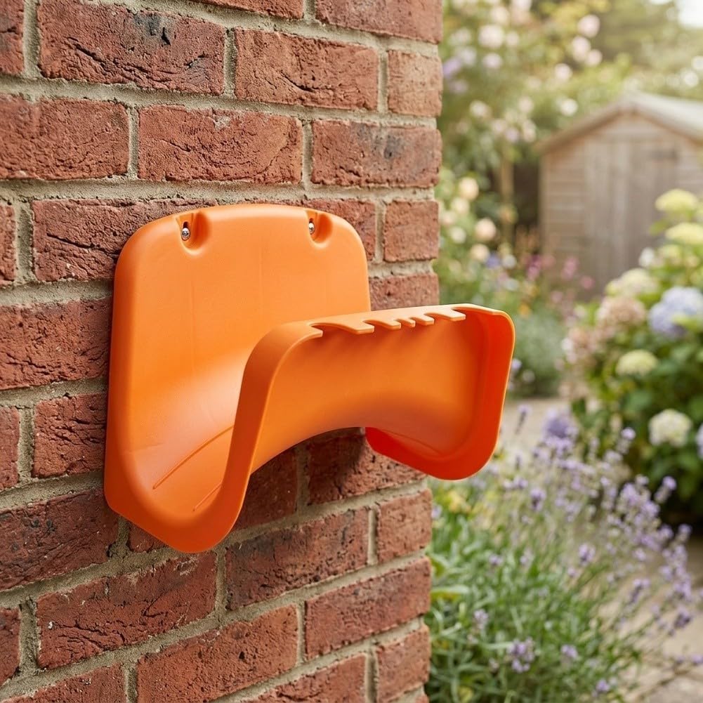 Gartenschlauch Halterung Wandmontage Wetterfest Orange Grau(orange 6pcs)
