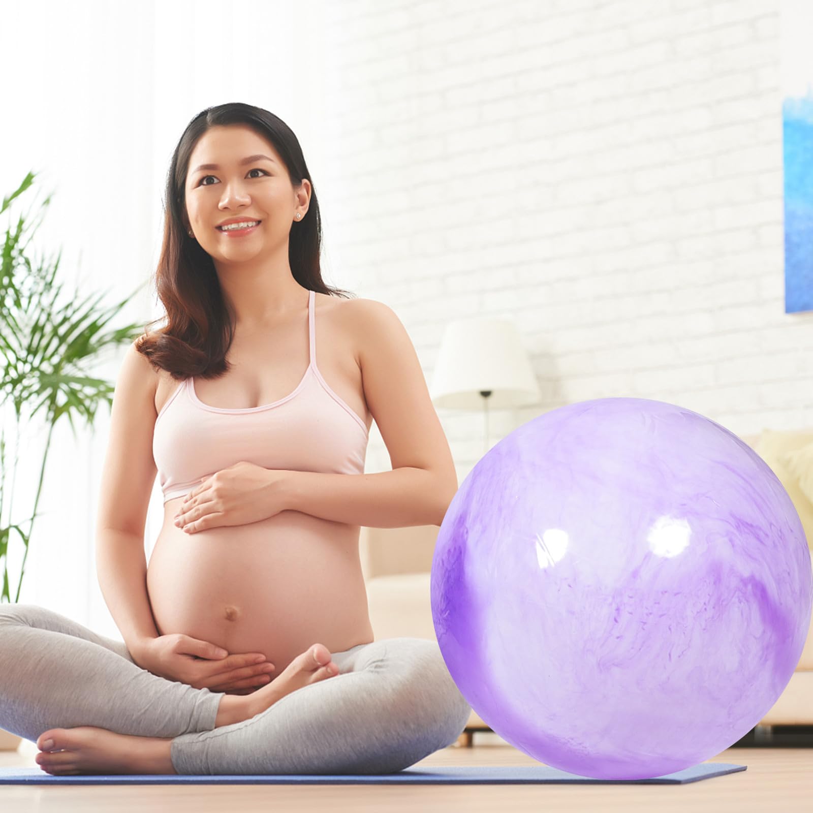 ifundom Marmorierter Hüpfball 2 PVC für Yoga und Gewichtstraining