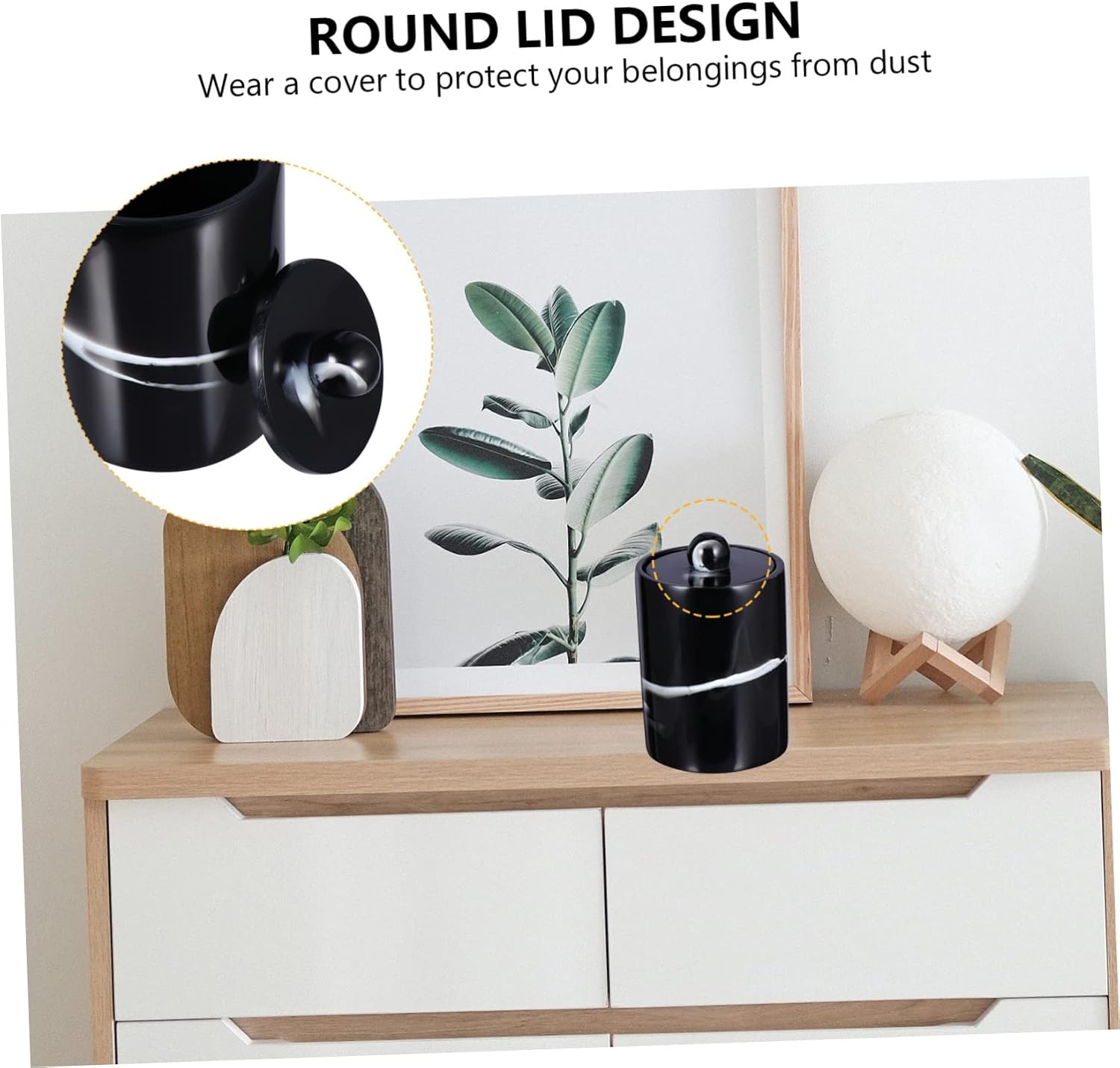 PRETYZOOM 1pc Cylindrical Swabs Storage Box Multi Functional Toothpick Holder for Swabs Bath Salt Easy Clean Design Stylish Decoration for Home Office