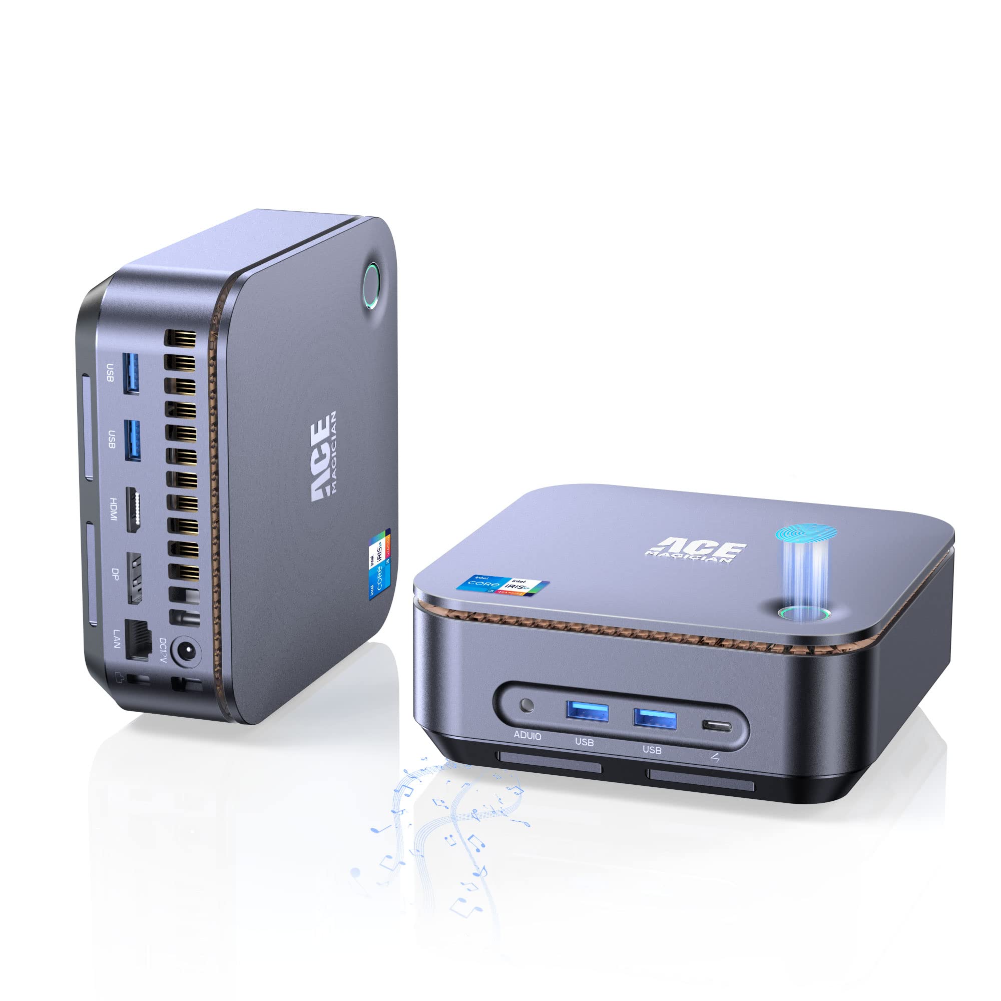 ACEMAGICIAN TK11 Mini PC, Core i7 11390H (fino a 5.0 GHz), 16 GB DDR4 512 GB NVME SSD Micro PC con W-11 Pro| WiFi 6 | BT 5.2 | 8 K UHD | Fingerprint | Thunderbolt 4 | Built in Speaker