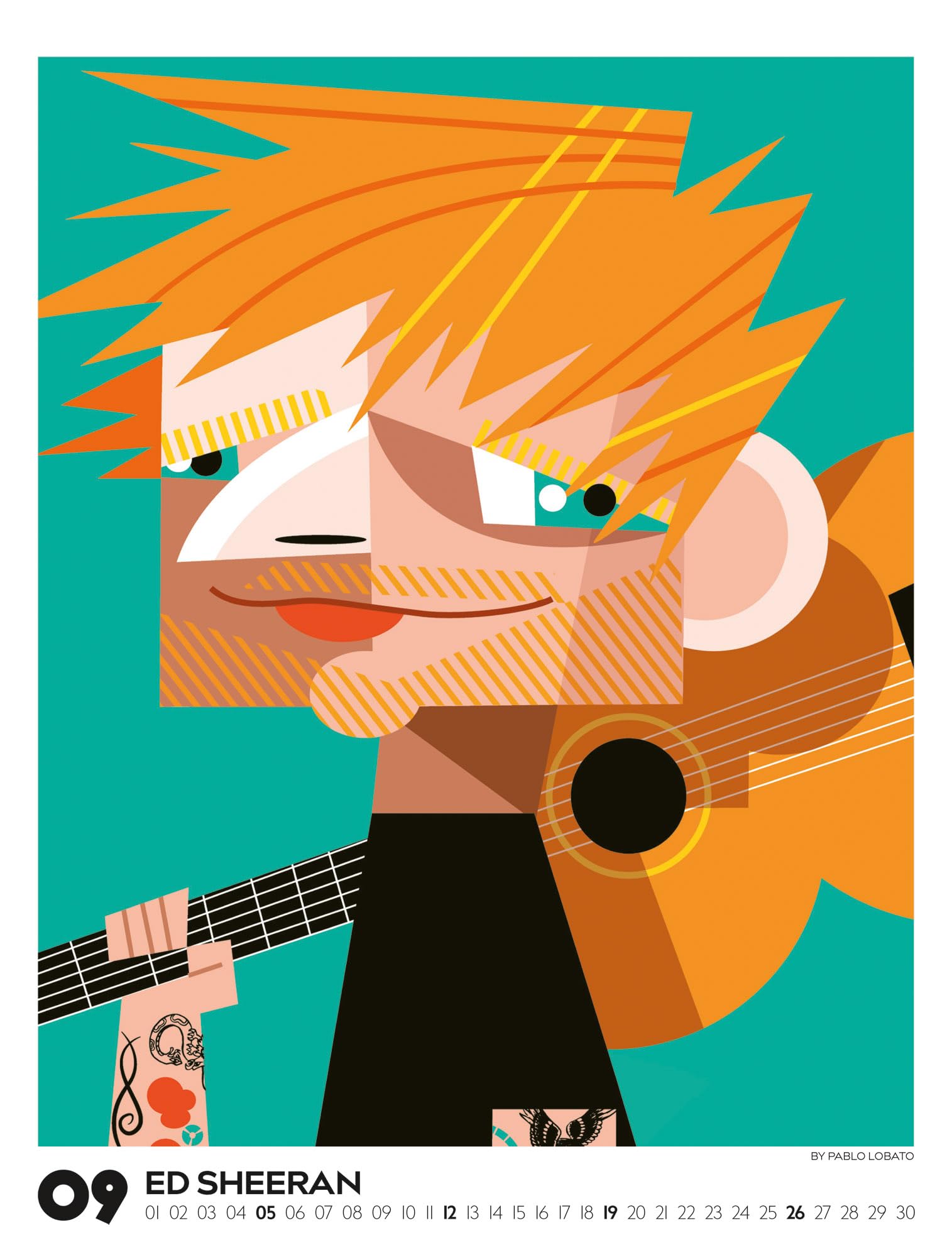 Legends Kalender 2027 | Musiklegenden | Außergewöhnlicher Musik-Kalender im großen Hochformat (50x66 cm) | Rock & Pop-Musiker-Portraits | Pablo Lobato