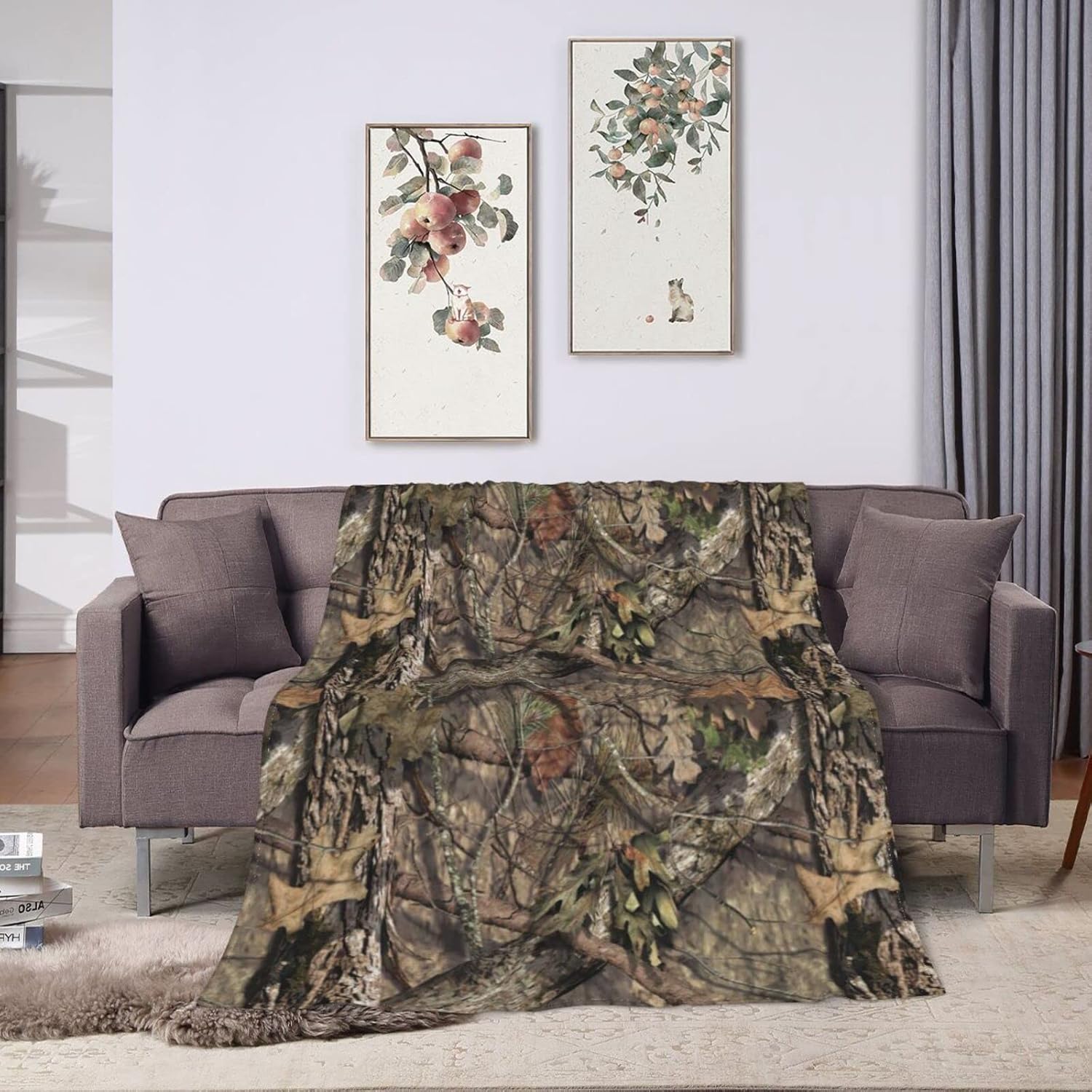 Camo Hunting Camouflage Forest Throw Blanket Super Soft Warm Bed Blankets for Couch Bedroom Sofa Office Car, All Season Cozy Flannel Plush Blanket for Girls Boys Adults, 80"X60" - Image 5