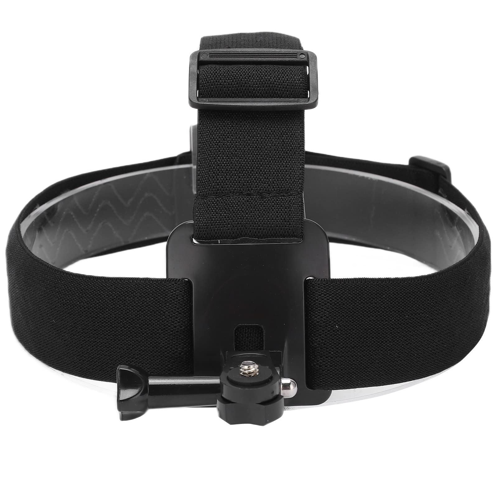 Supporto per Cinghia da Testa Regolabile per Action Camera e Telefono Cellulare, Supporto con Rotazione a 120°, Imbottitura in Gomma Morbida Antiscivolo, Design con Slitta Fredda