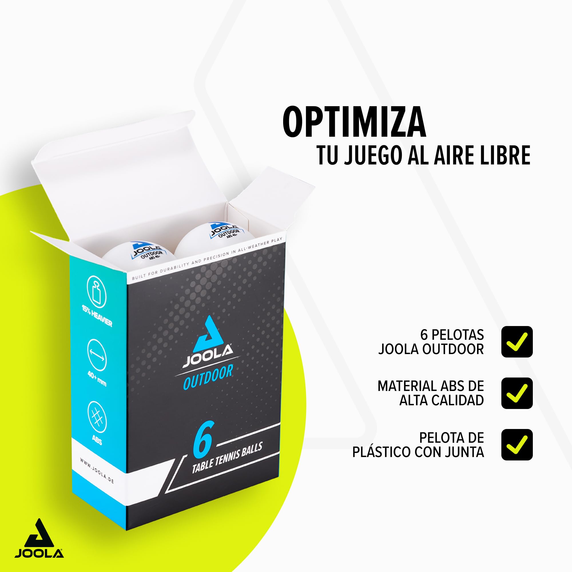 JOOLA Tt Ball Exterior Blanco 40 mm