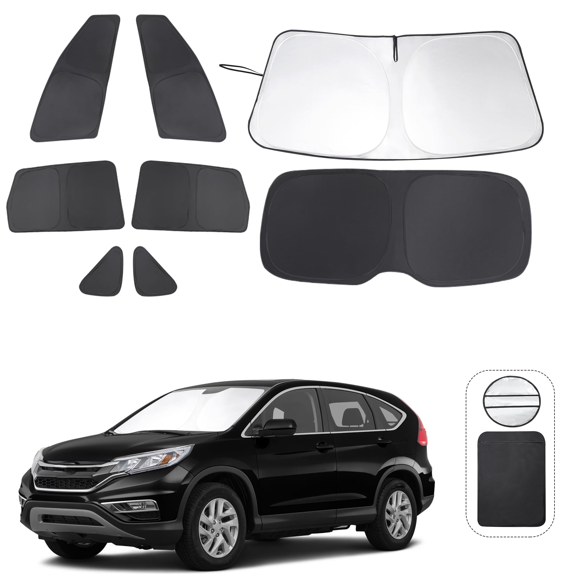Photo 1 of TINGLU Window Shades for Honda CR-V 2012 2013 2014 2015 2016 Accessories Car Side Full Windows Rear Triangular Windshield Sun Shade Sun UV Rays & Privacy Protection for Camping,Napping&Relaxing 8PCS