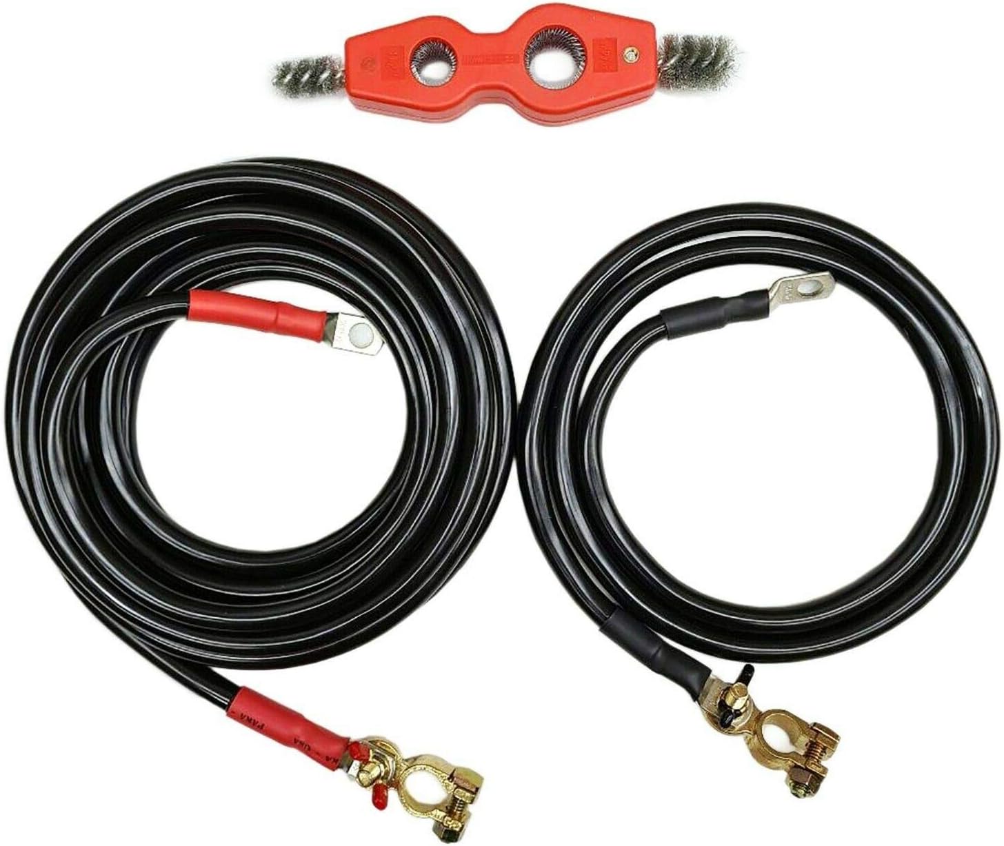 PAKA TOOLS MADE IN USA Battery Relocation Kit, 2 AWG Cable, Top Post 12 FT 3 FT BLACK,