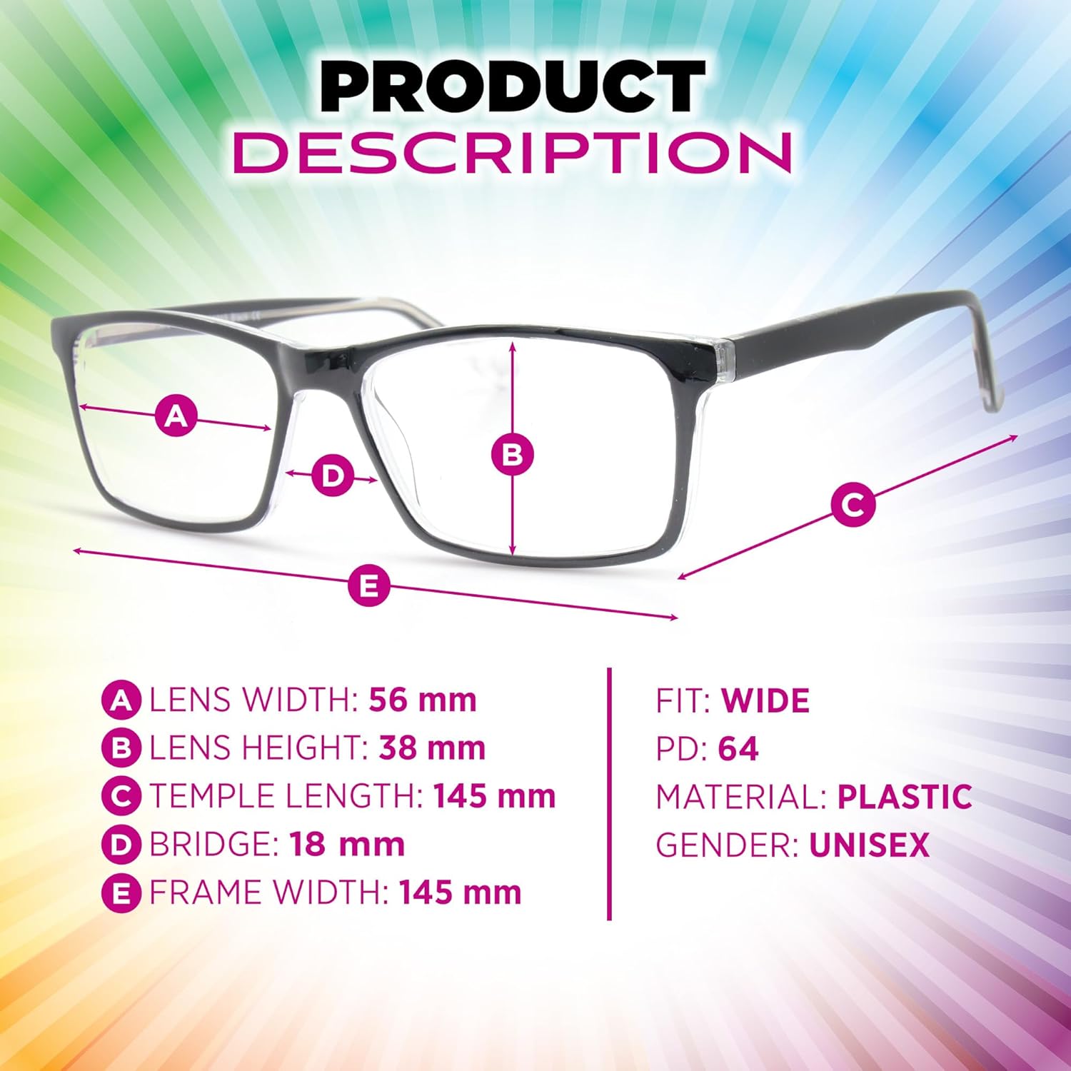 Sightline 6015 XL Multifocus Progressive Reading Glasses – Wide Fit Multifocal Readers with Patented Progressive Lenses