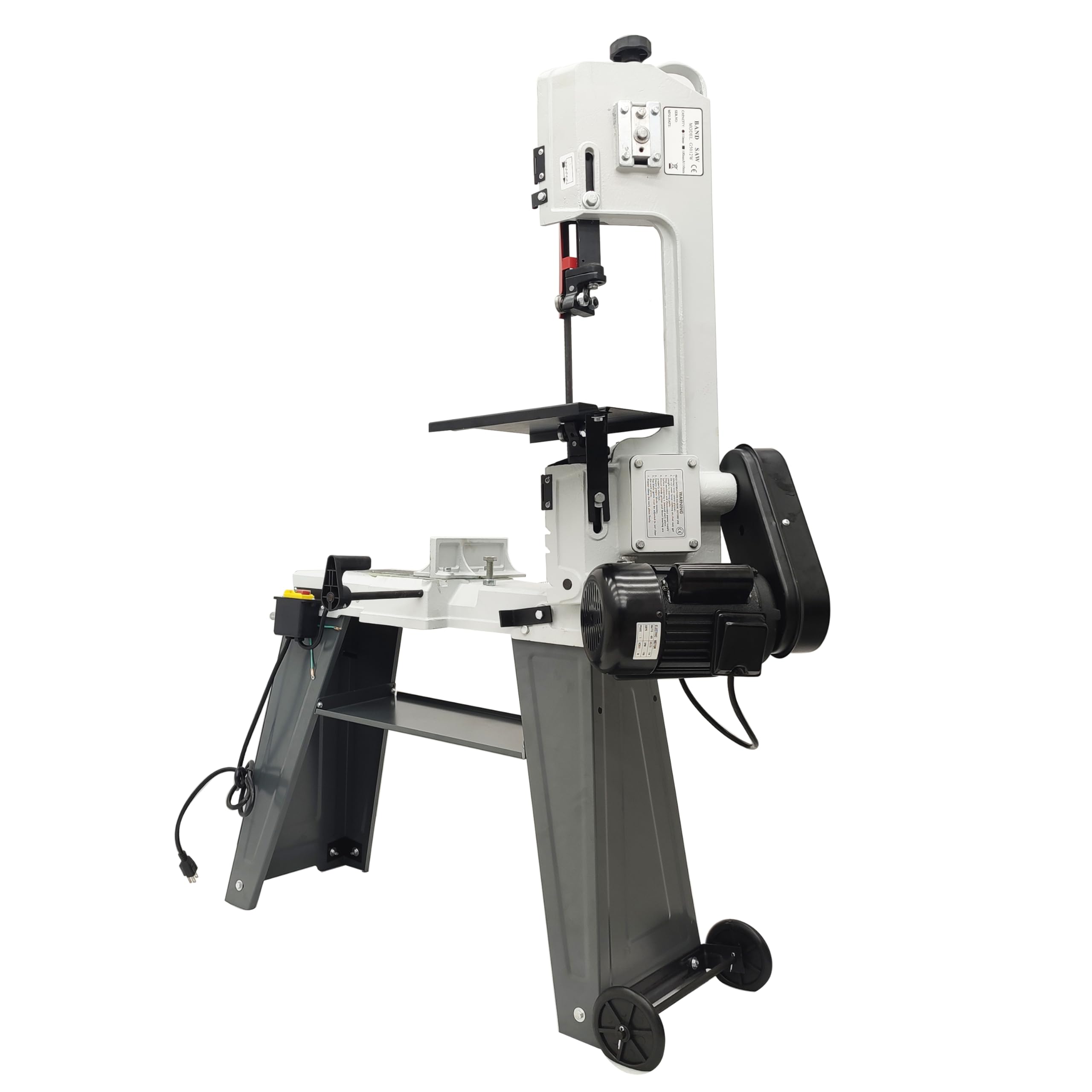 LGXEnzhuo Industrial Metal Band Saw, Horizontal/Vertical Metal Cutting Bandsaw, with Stands and Wheels, 110V 430W, 45° & 90°