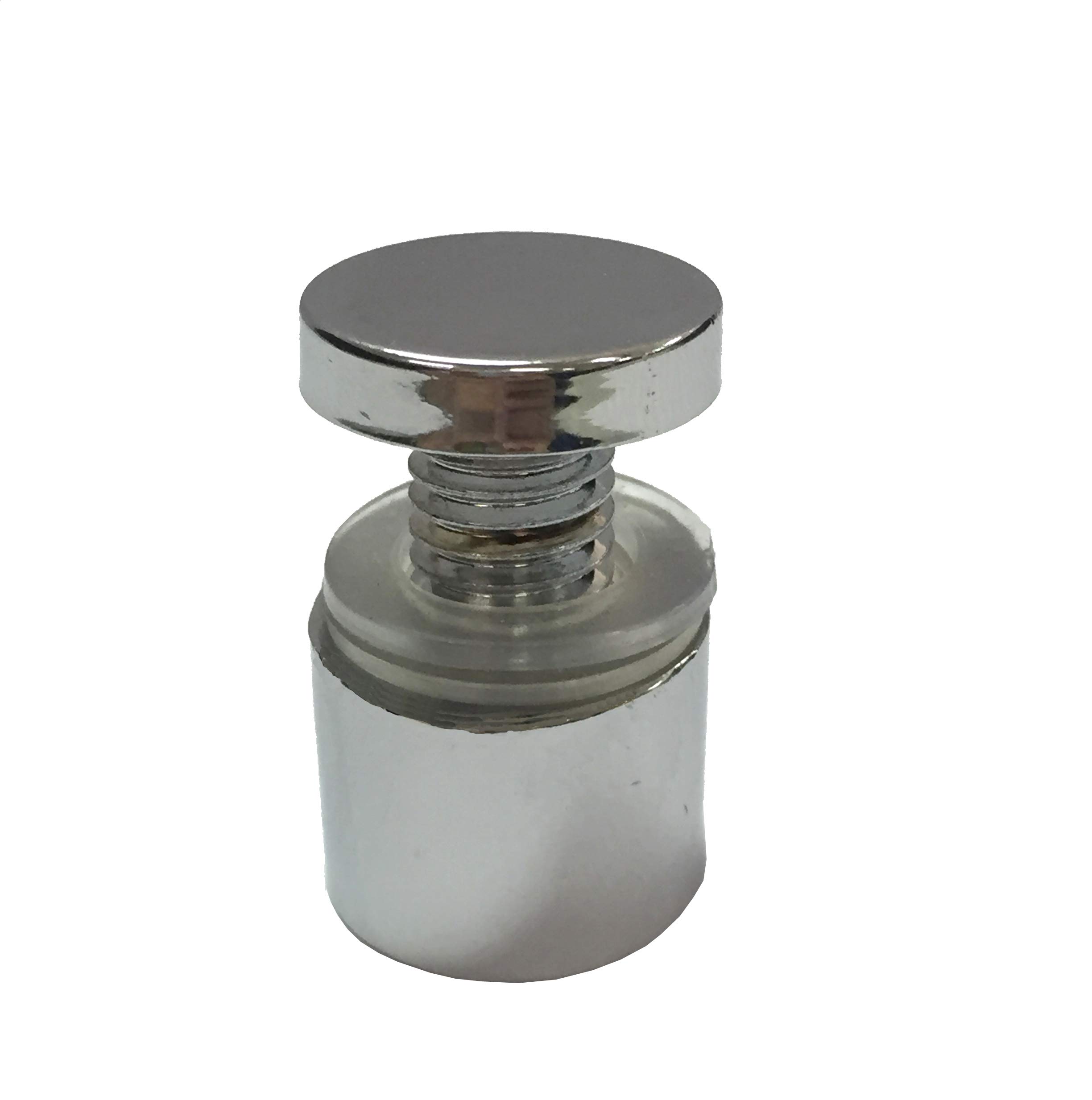 FixtureDisplays® 4PK Polished Chrome Stainless Steel Advertisment Screws Metal Standoffs 19 x 20mm Standoff Hardware for Glass 16753-B19X20-NF