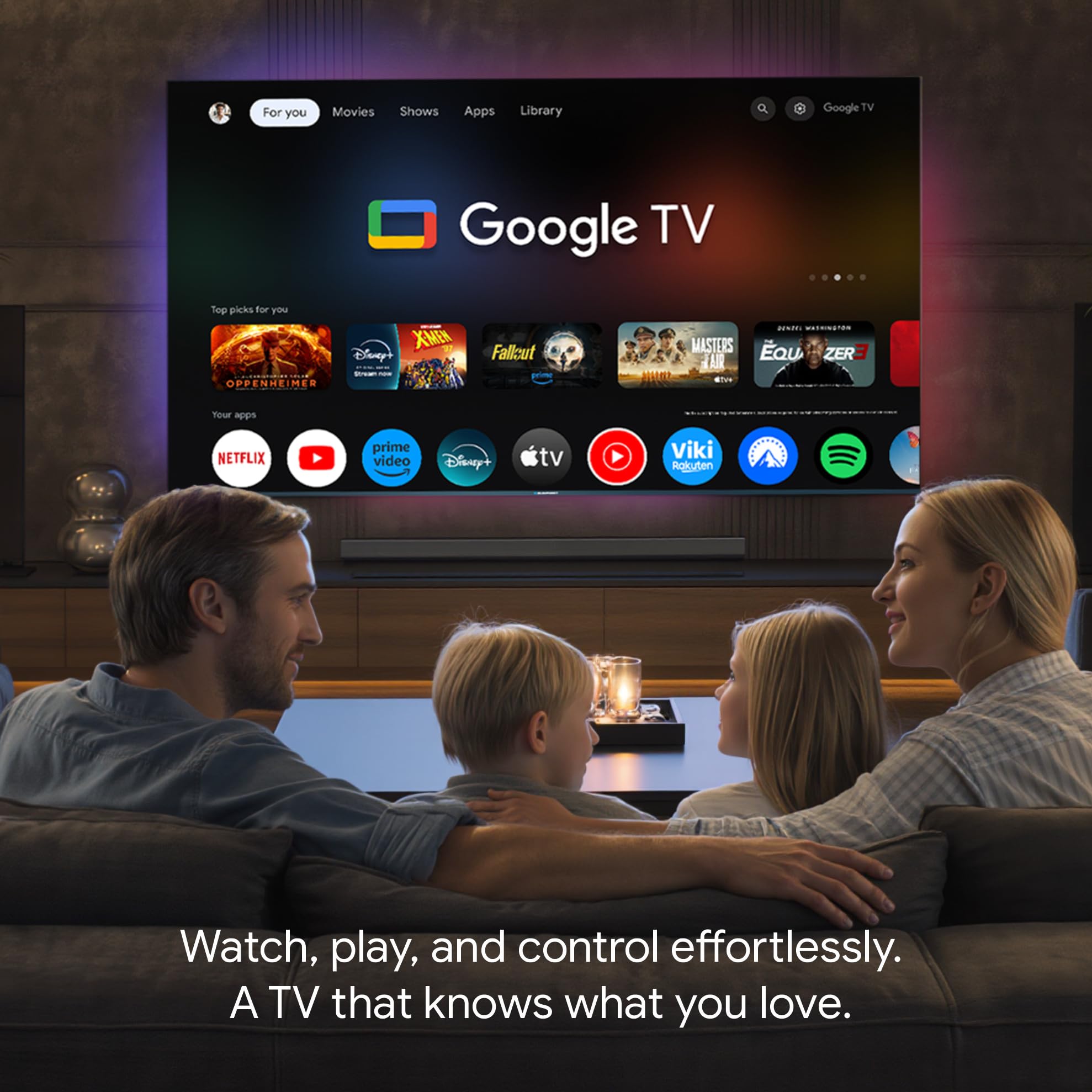 BLAUPUNKT 43" Smart TV, Google TV, QLED, Ultra HD (4k),Dolby Atmos,Dolby Vision 43QBG6000S