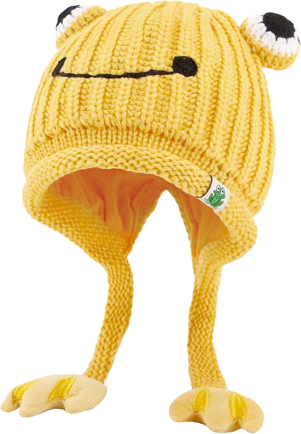 Knitted Frog Headband Hat Cute Cartoon Crochet Frog Hat Beanie Hats for Cosplay Photo Props