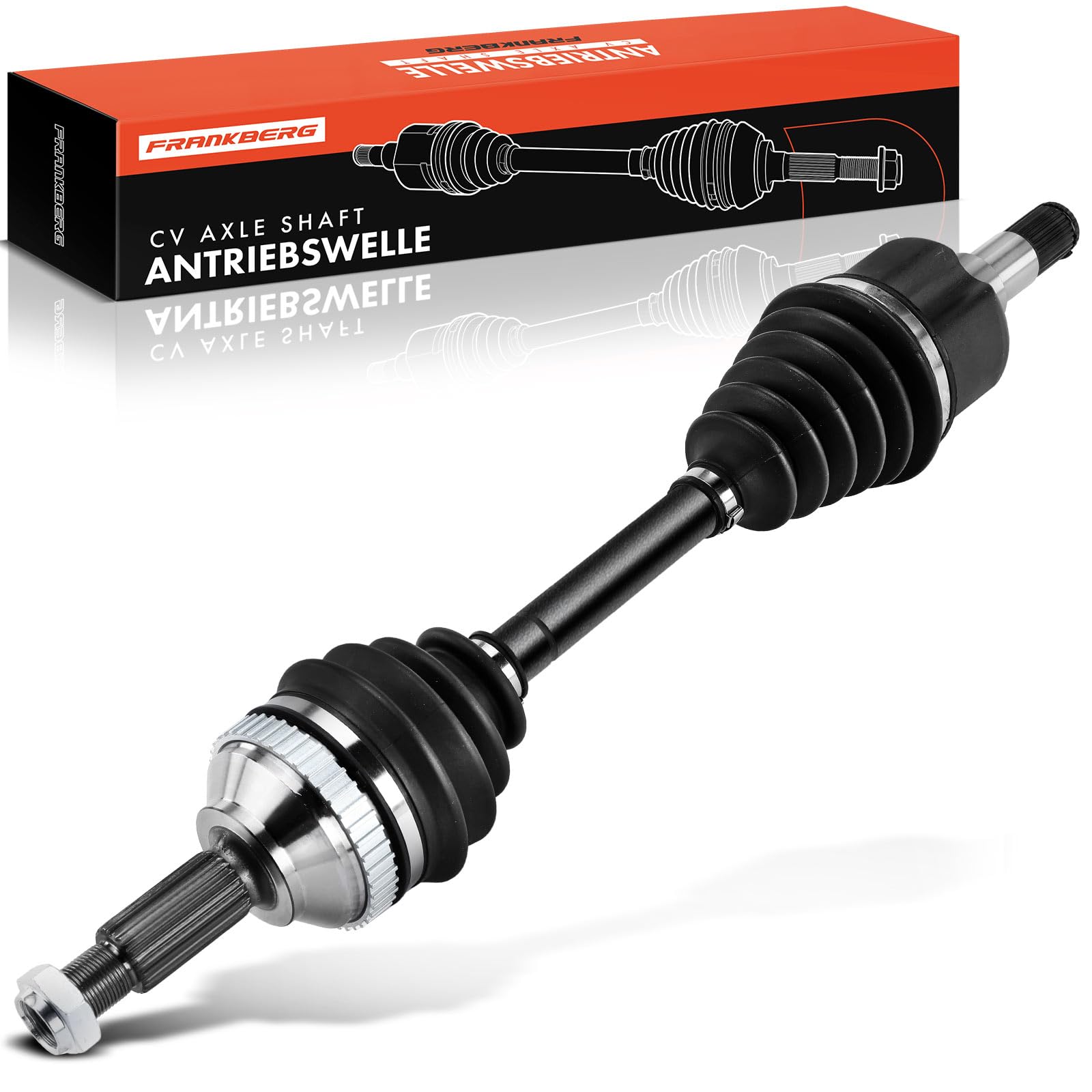 Frankberg Eje motriz Eje de transmisión Caja de cambios manual con ABS-Ring Eje delantero Izquierda Compatible con Cougar EC 2.5L 1998-2001 Mondeo II BAP 1.6L-2.5L 1996-2000 Replace# 5029040