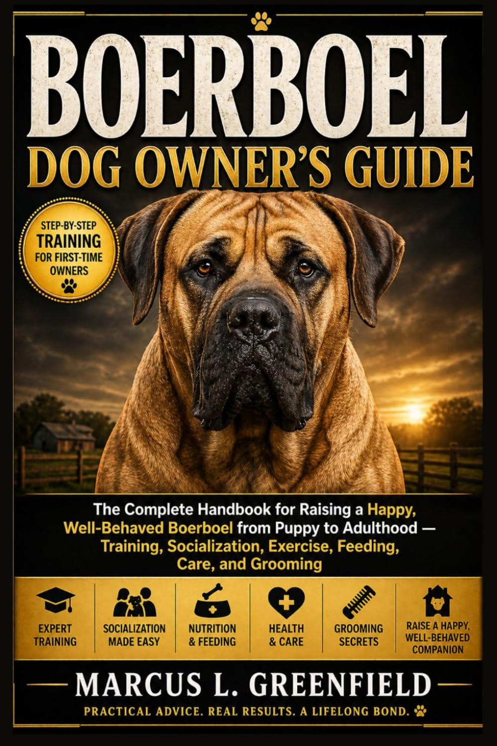BOERBOEL DOG OWNER’S GUIDE: The Complete Handbook for Raising a Happy, Well-Behaved Boerboel from Puppy to Adulthood — Training, Socialization, Exercise, Feeding, Care, and Grooming