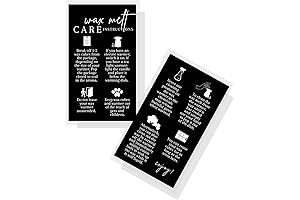 50 Wax Melt Care Instruction Cards | 2x3.5 inch Business Card Sized...