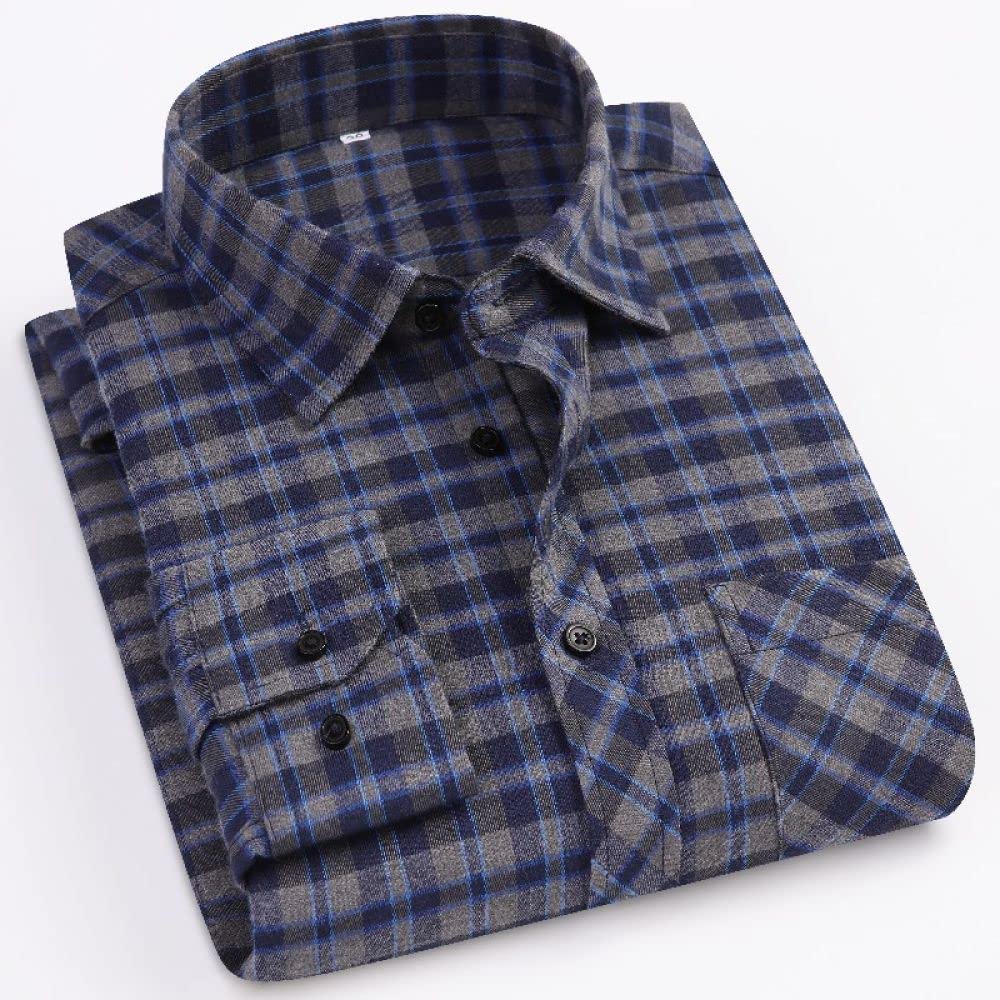 Camicia In Cotone A Maniche Lunghe Da Uomo,Camicia Casual A Maniche Lunghe Da Uomo, Camicie A Quadri In Cotone Flanella Da Uomo Camicia A Quadri Casual A Maniche Lunghe Morbida E Confortevole Abbott
