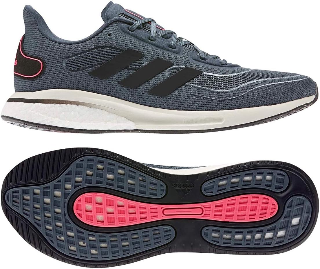 adidas Supernova Running Shoe, legacy Blue/Black/Pink, 7.5