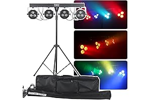 4 Gigbar DJ Stage Light Stands with DMX LED - Your Lighting...