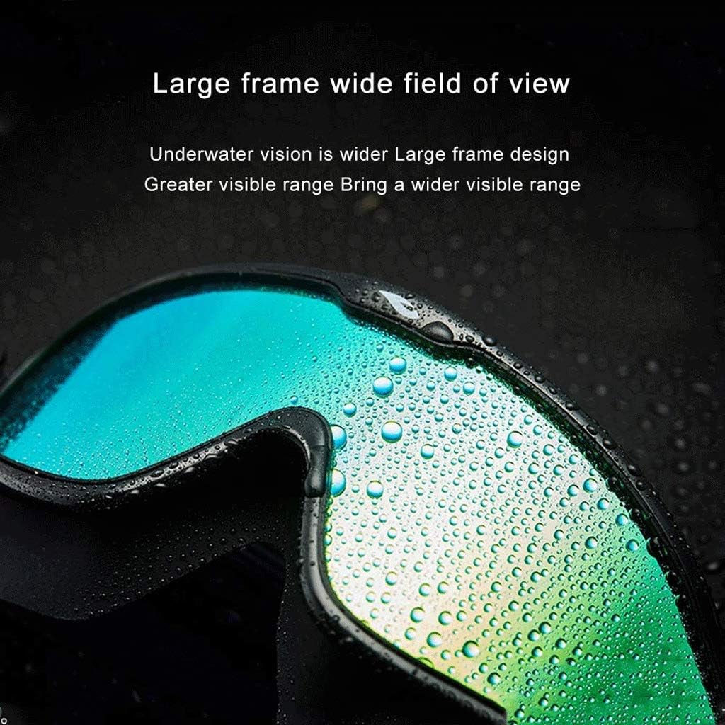 Swim Goggles, Streamlined Design Glass Leakproof Anti Fog UV Protection with Soft Silicone Nose Bride, Sport Goggles, Swimming Glass for Adult Youth Men Women