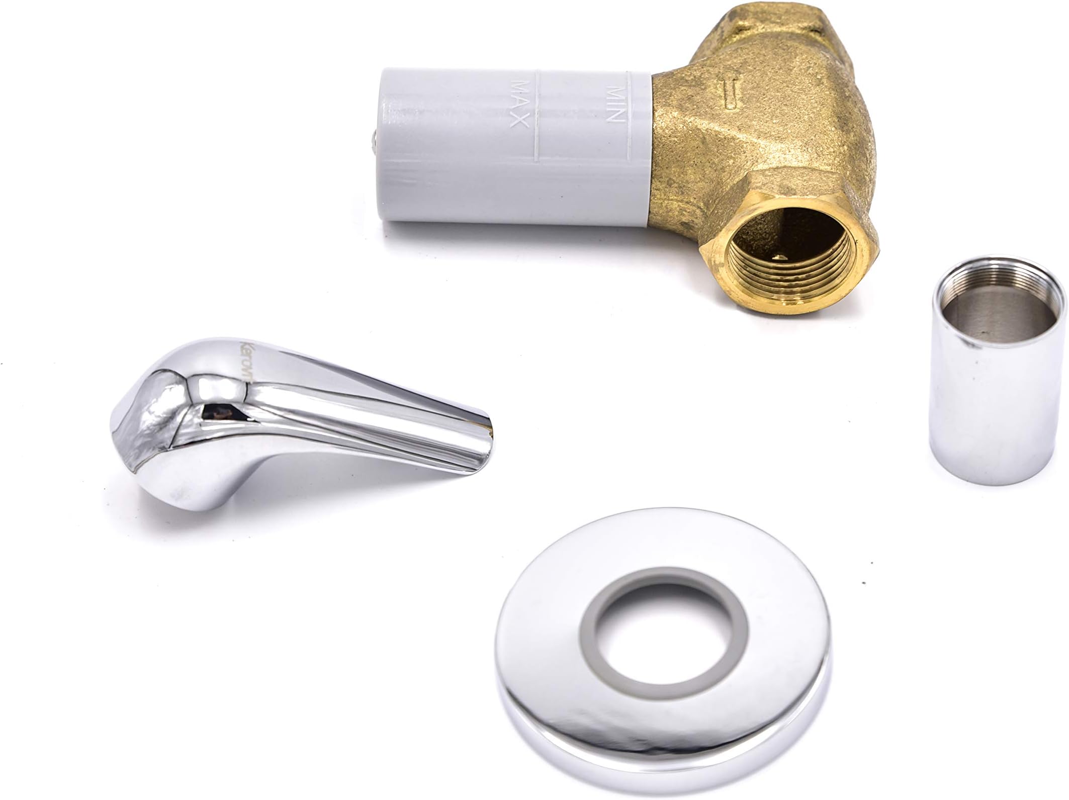 Slope KB1311043 Brass Flush Cock Body with Trim (Silver)