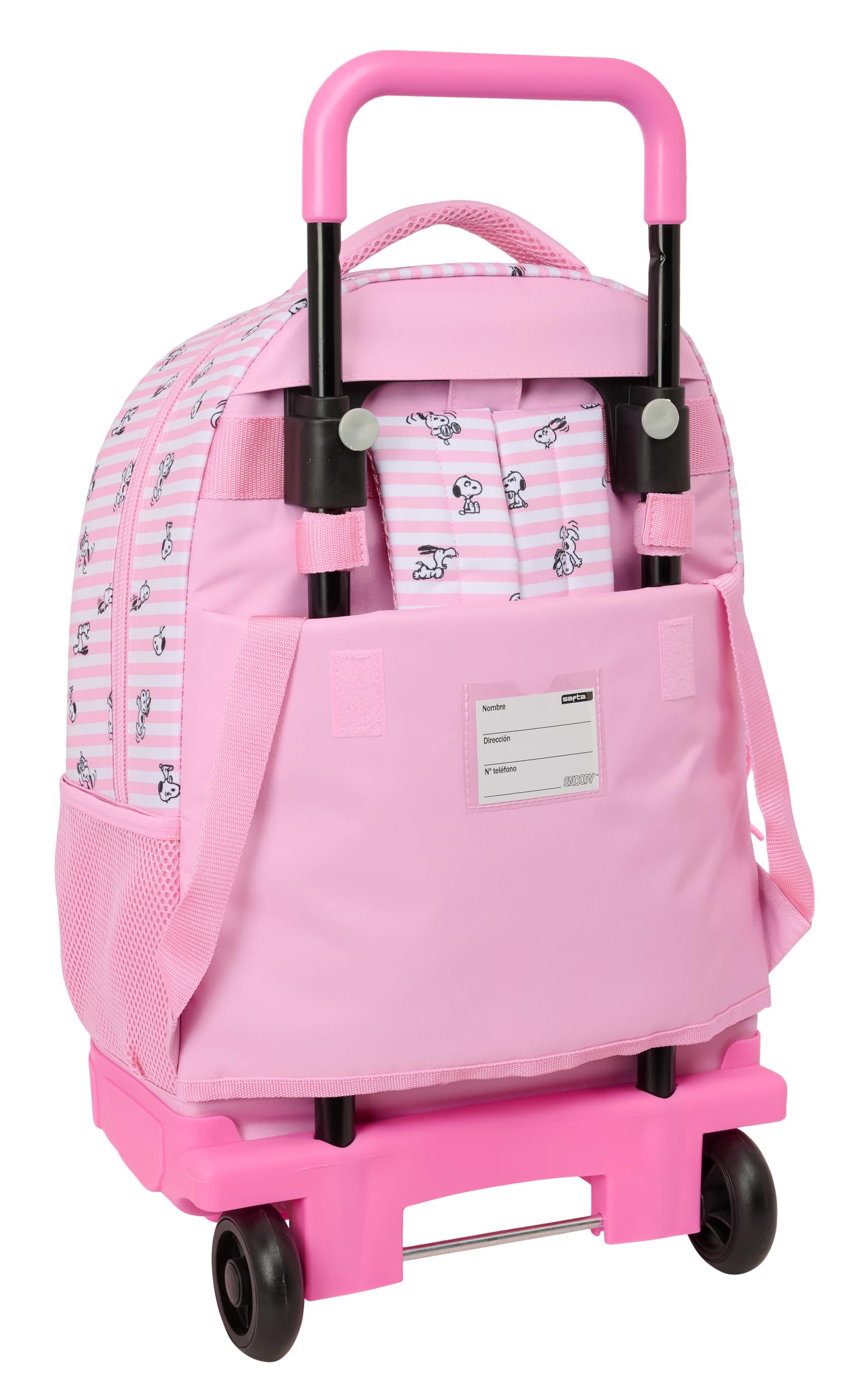 Safta SNOOPY - Mochila Grande con Ruedas, Compacta, Extraíble, Ideal para Niños de Diferentes Edades, Cómoda y Versátil, Calidad y Resistencia, 33x22x45 cm