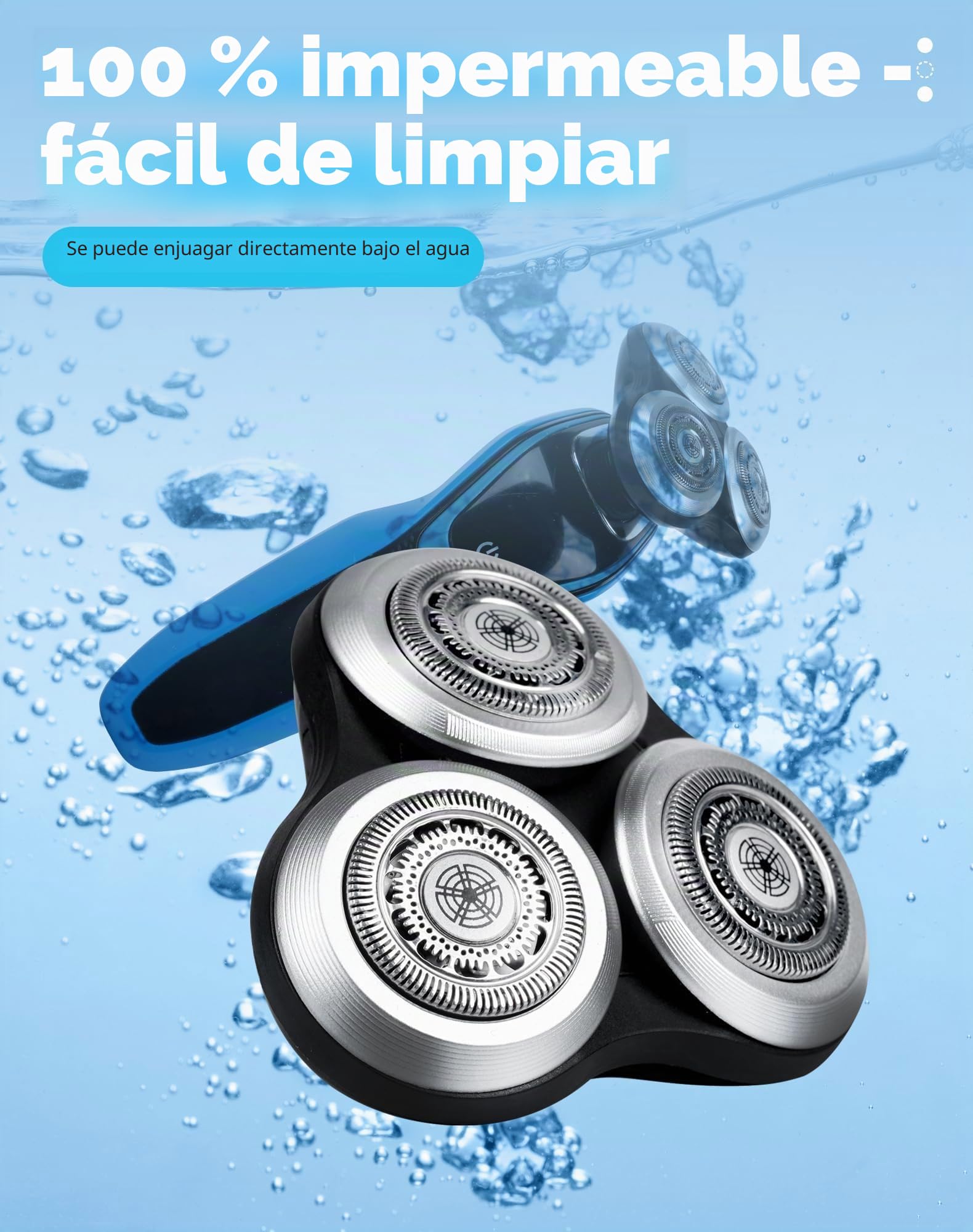 Cabezal de afeitar compatible con Philips Series 9000 (S9000 S9911 S9731 S9711 S9511 S9511 S9522 S9111 S9031 S9988), cabezal de repuesto con cabezal de afeitar base, precisión