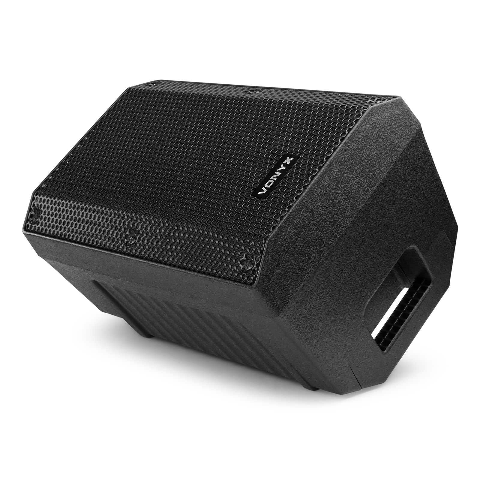 VONYX VSA08BT Enceinte Active Amplifiée Bluetooth 5.0-250 Watts, Woofer 8 Pouces, Montage sur Pied, Lecteur MP3, Affichage LCD, Idéal pour Les DJs Mobiles et pour Animer Vos Soirées