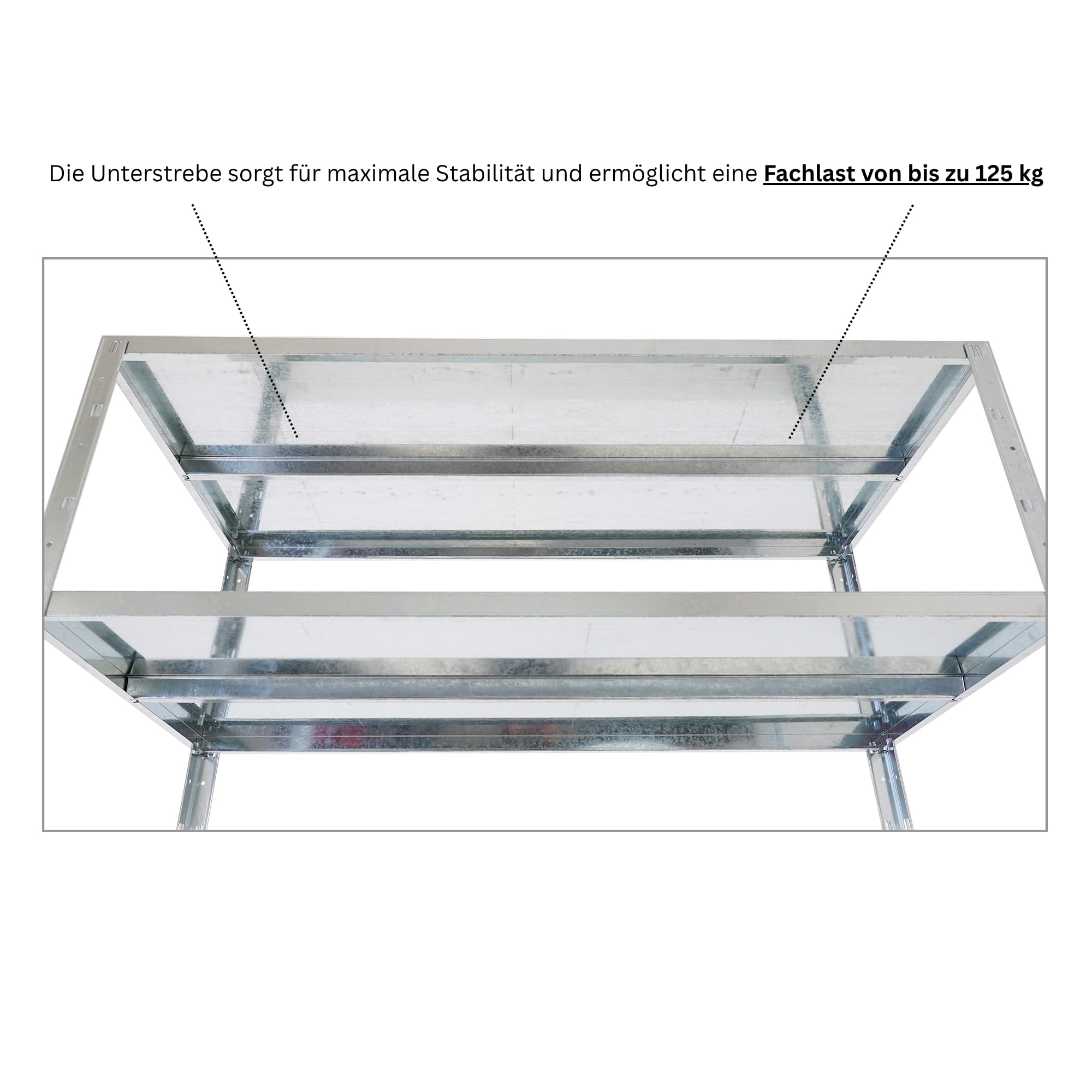 PROREGAL Mega Deal 2X Schwerlastregal Ares mit Metallböden HxBxT 180x120x40cm 5 Ebenen Fachlast 125 kg Verzinkt, Metall, Metallregal, Küchenregal, Kellerregal, Steckregal, Garagenregal, Lagerregal
