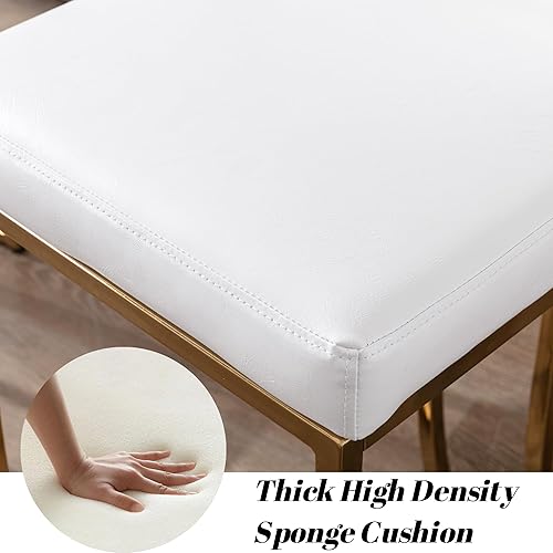 Miniatura 41 de Taburetes de bar modernos de altura de mostrador, juego de 2 taburetes de terciopelo con patas doradas, taburetes de bar de 24 pulgadas, sillas de