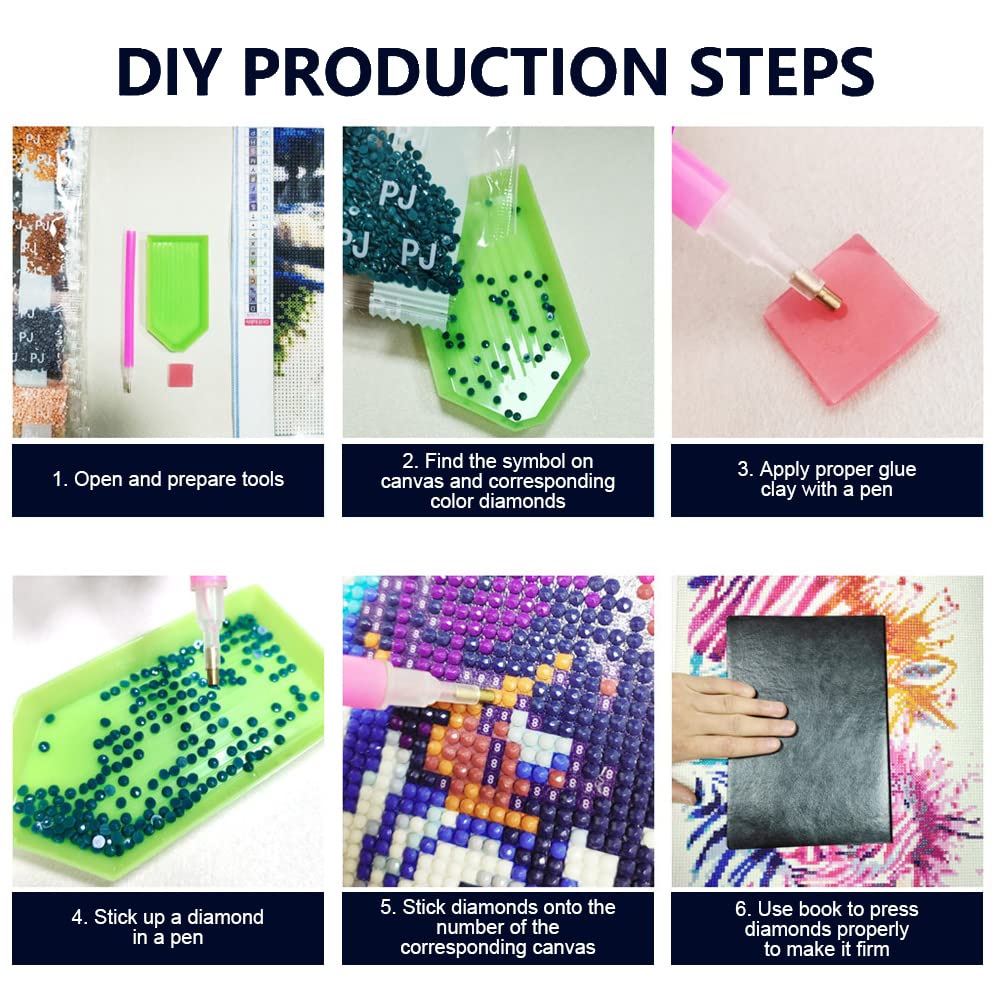 RICUVED Vase à Fleurs Diamond Painting Kit -Fleur Peinture Diamant 5D DIY Pour Adultes, Kit Complet De Broderie Diamant Diamant Strass Point De Croix Cristal Painting Pour Murale Décoration 30x40 Cm