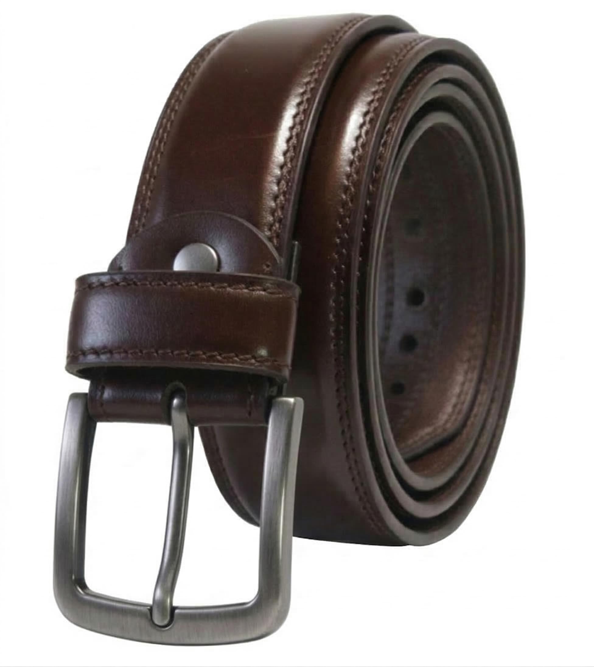 evocate Premium Vegan Leather Belt for Men | Double Stitch Durable Casual & Formal Belt | Classic Metal Buckle | Adjustable Everyday Belt for Jeans, Trousers & Business Wear | Width 3.2 cm-picture-11