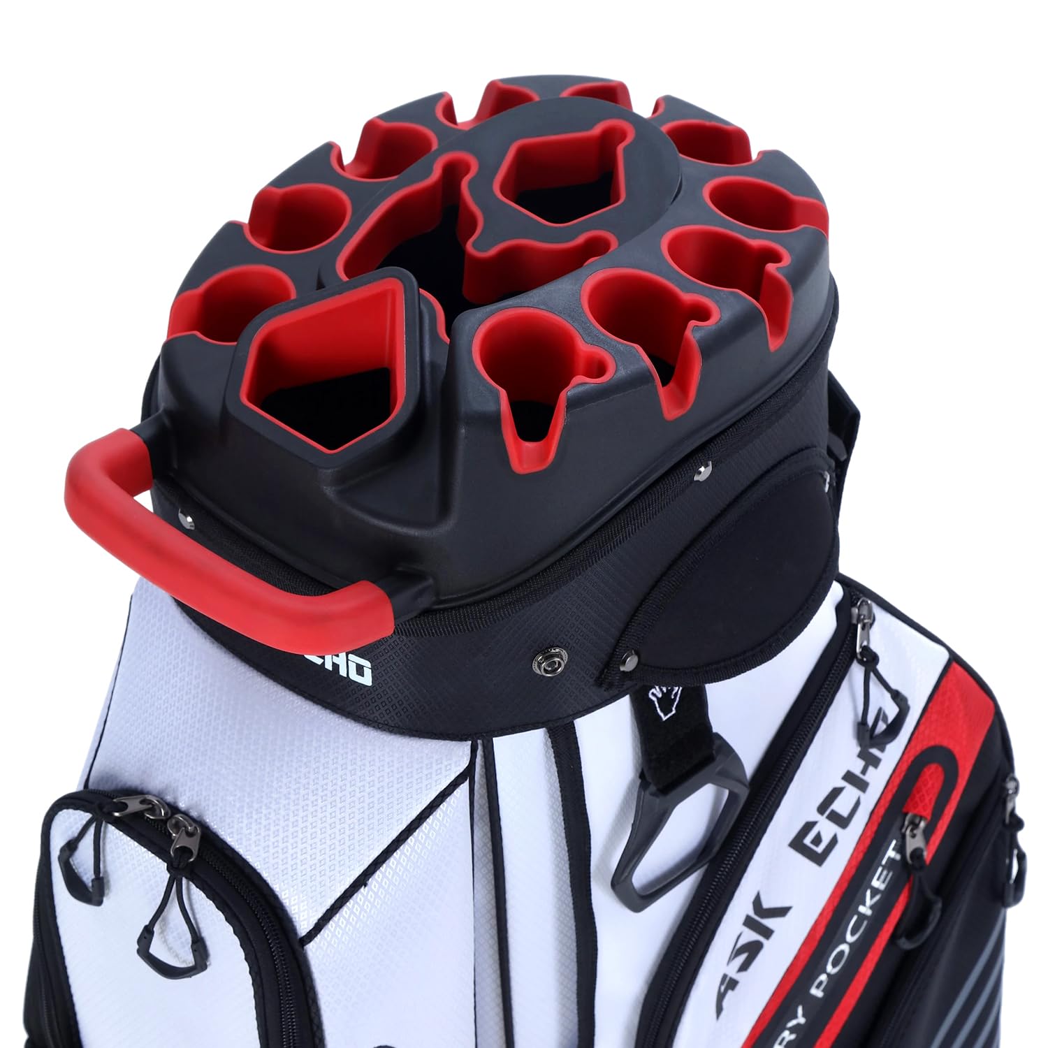 ASK ECHO T-Lock Golf Cart Bag with 14 Way Organizer Divider Top