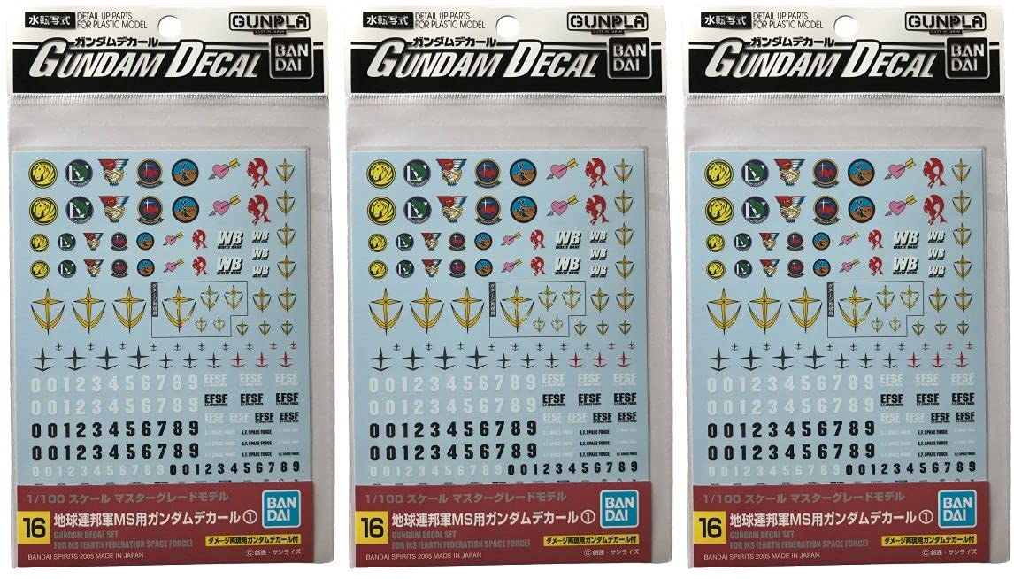 ガンダムデカールセット MG1/100 16点 ガンダムデカールセット MG1/100 16点 ガンダムデカールセット