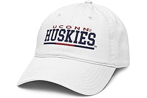 Team Spirit in Style: Connecticut Huskies Varsity White Officially Licensed Adjustable Baseball Hat