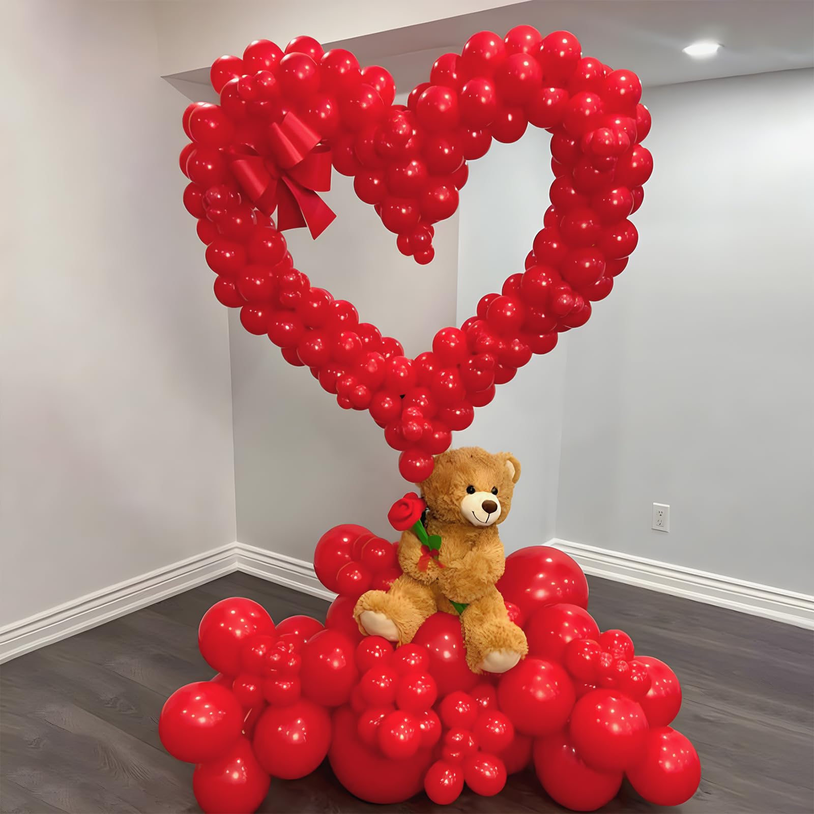 30Pcs Palloncini Blu Rosso e Bianco, 12 Pollici Lattice Elio Blu Reale e Bianco Palloncini con Nastroper Compleanno Matrimonio Bambini Baby Shower Feste Decorazioni