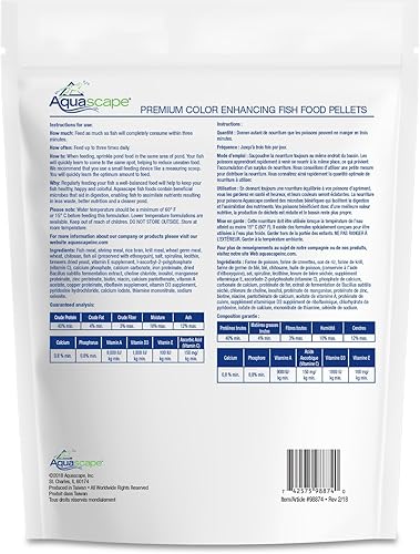 Miniatura 2 de Aquascape Alimento para peces de alta calidad que mejora el color para koi pequeño a mediano y otros peces de estanque, pellet mediano, 2.2 libras