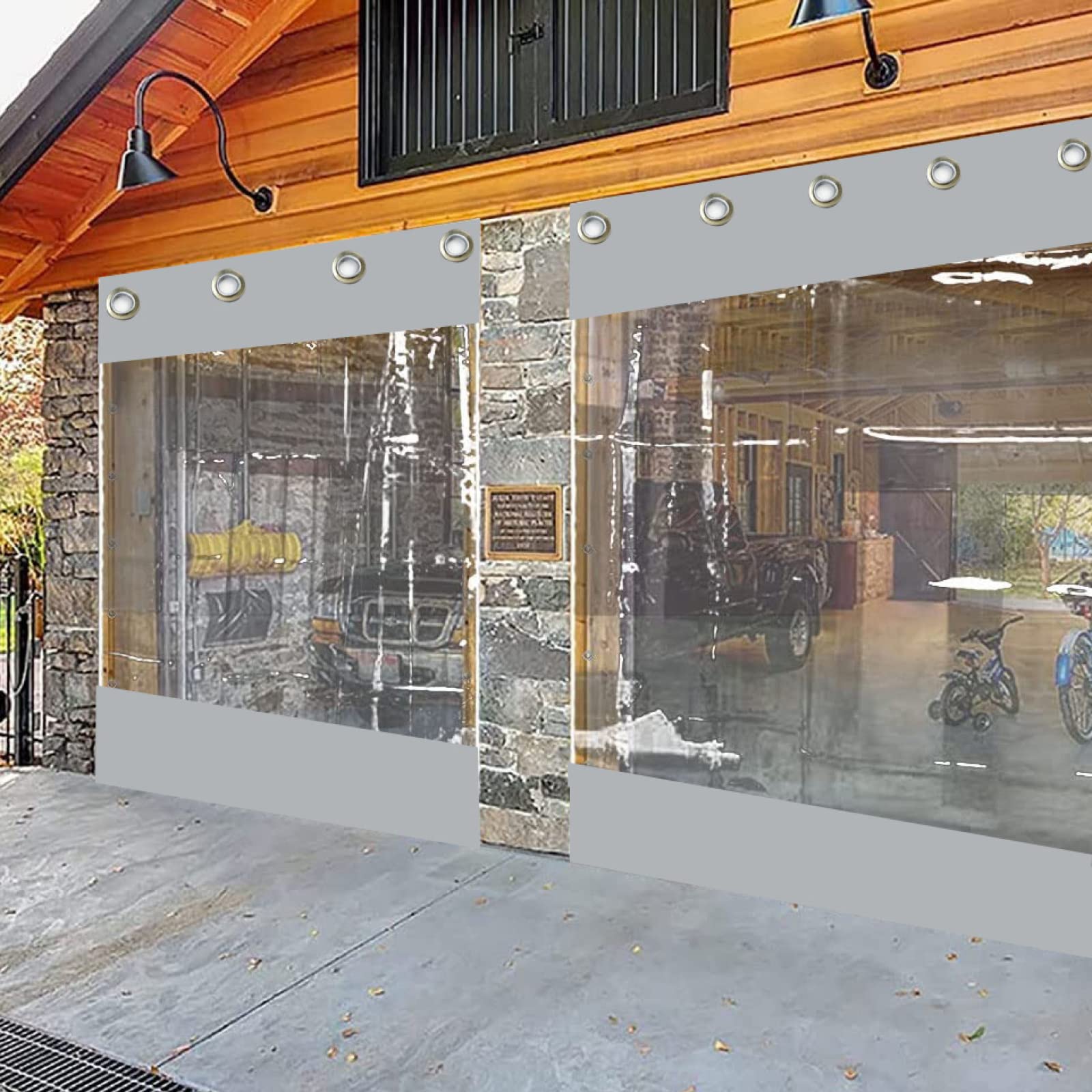 Rideaux de séparation en bâche bloquant le vent pour terrasse et gazebo