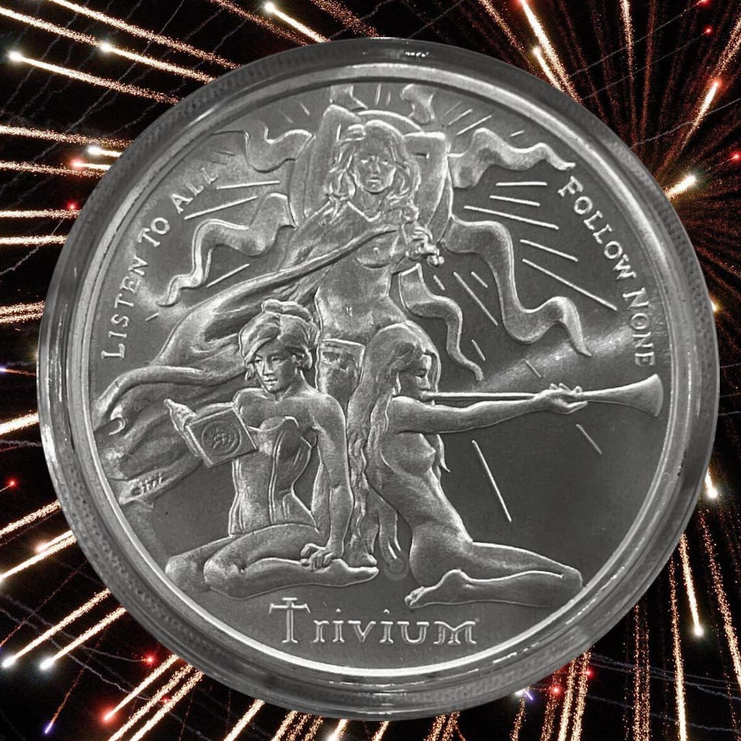 1 oz .999 Silver Shield Trivium Girls BU Round + Free Capsule