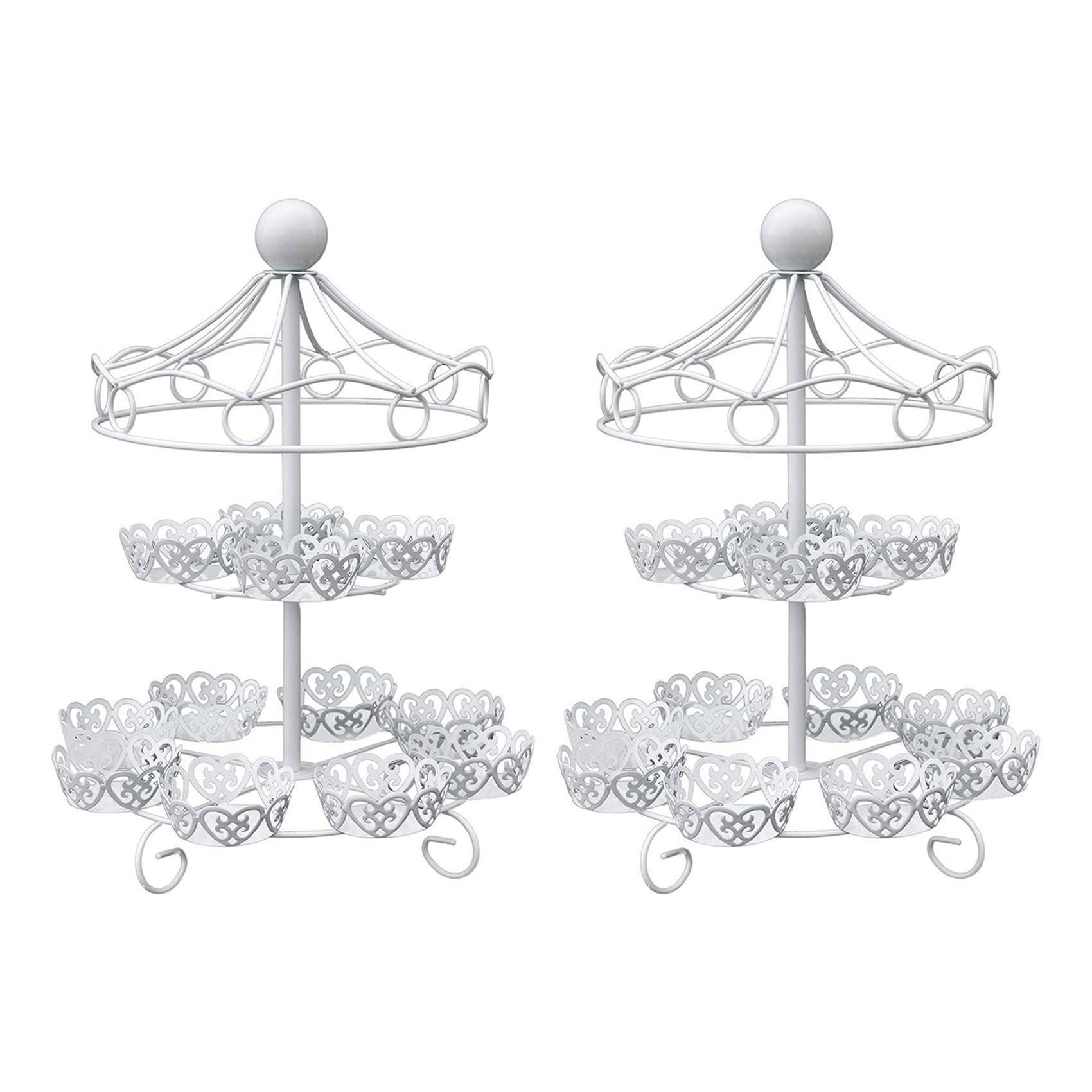 2 soportes para cupcakes, 2 , 12 cuentas, para bodas, tartas y tazas
