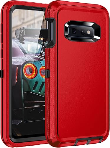 Funda para Galaxy S10e, a prueba de golpes, a prueba de caídas, a prueba de polvo, protección de cuerpo completo de 3 capas, funda rígida de alto