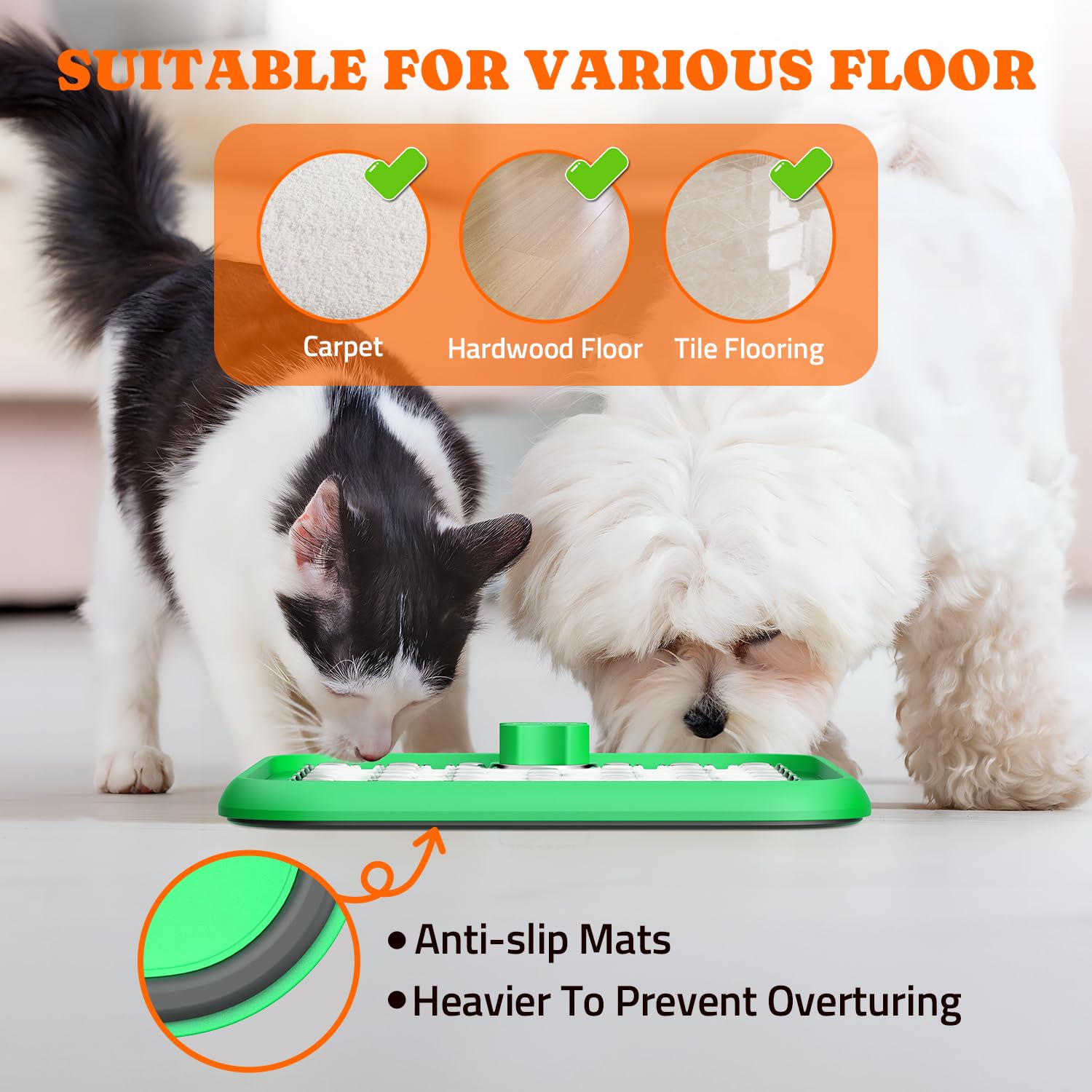 Alfombrilla para lamer para perros: paquete de 2 alfombrillas de acero inoxidable para gatos, alfombrilla para lamer jaula para perros de raza grande, alfombrilla de alimentación lenta para perros