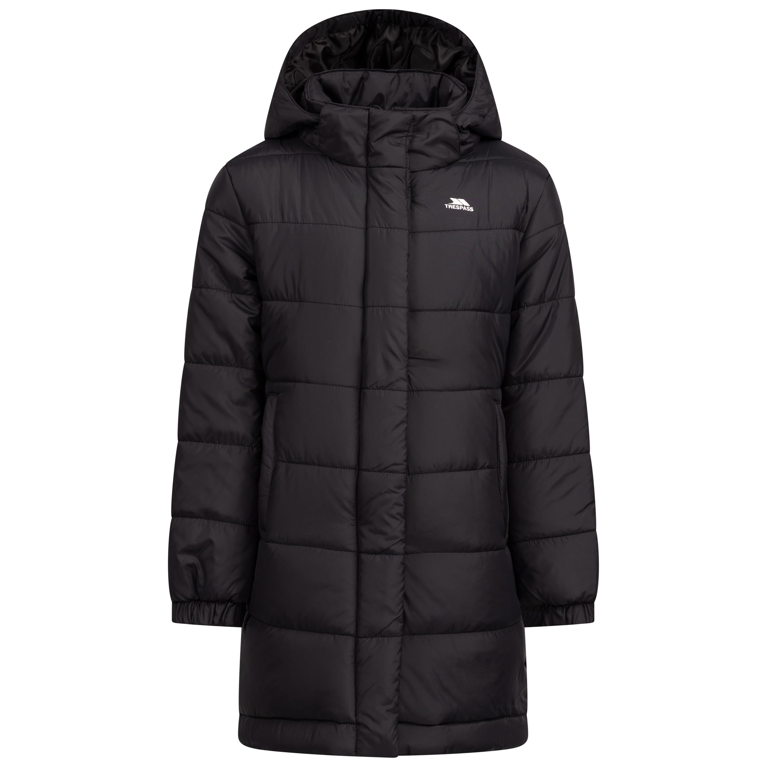Trespass Girls Casual Quilted Jacket Sellster Black 11/12