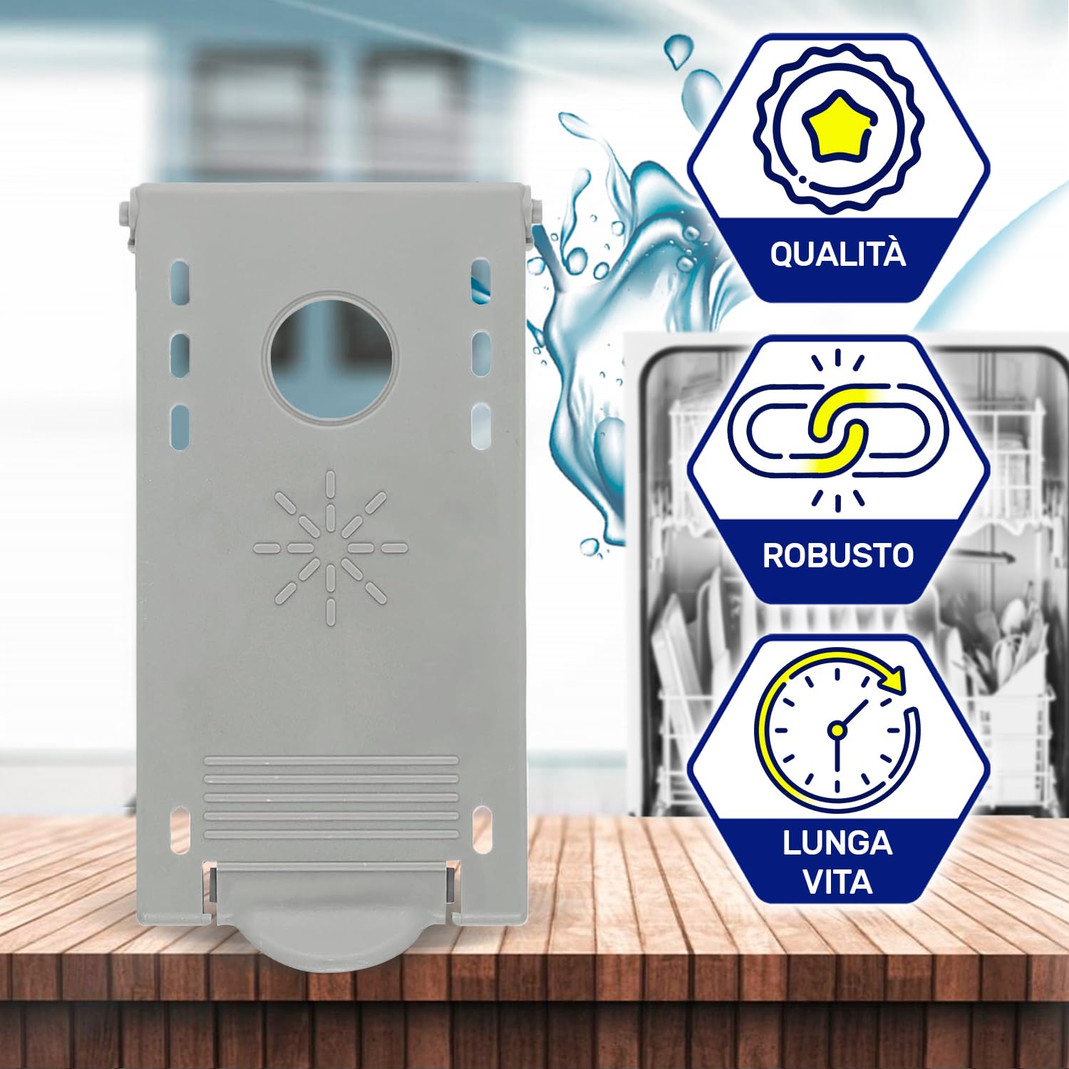 ForeverPRO 00166623 Porta Brillantante Con Guarnizione Per Lavastoviglie Bosch 166623 - Foto 3