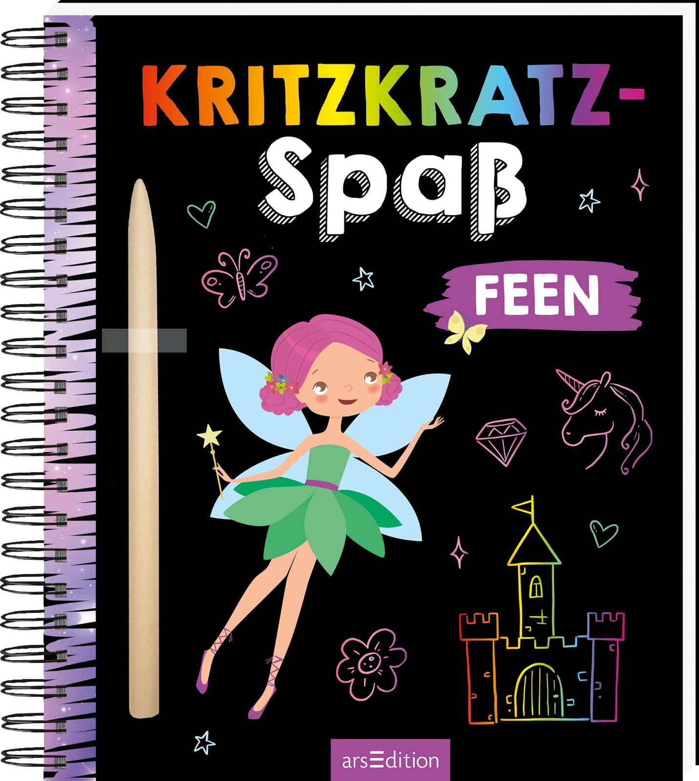 Kritzkratz-Spaß Feen: Kreativer Kratzelspaß mit Malideen und Holzstift für Kinder ab 5 Jahren