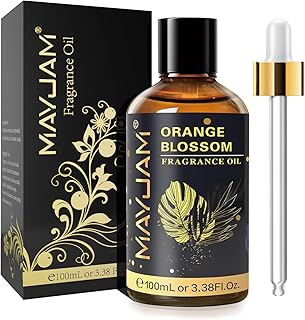 100ML/3.38FL.OZ Orange Blossom Fragrance Oils with Glass Dropper, Essential Oils for Diffusers for Home, Long Lasting Scented Oils for Diffusers Soap Candle Making